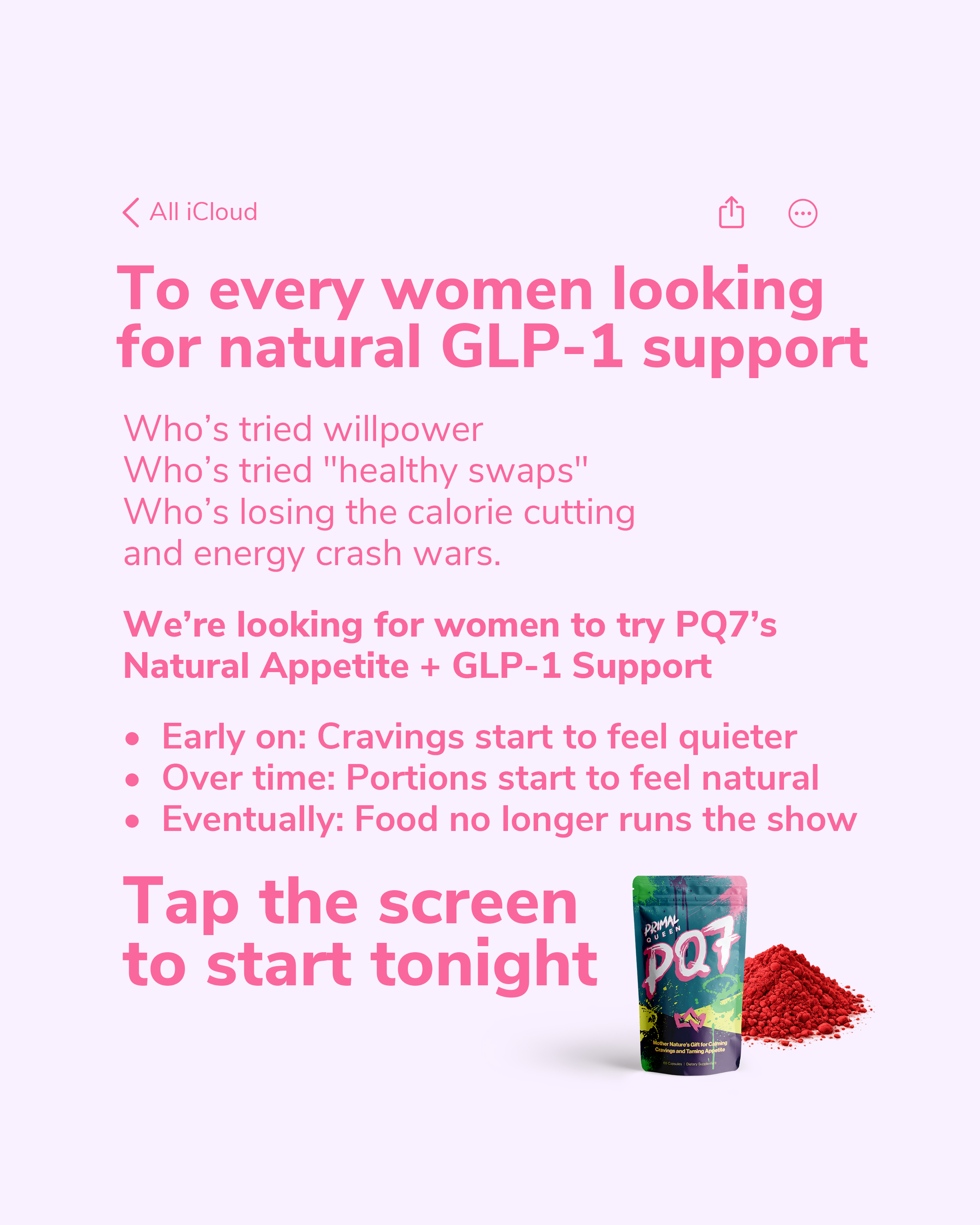 Primal Queen Facebook ad
