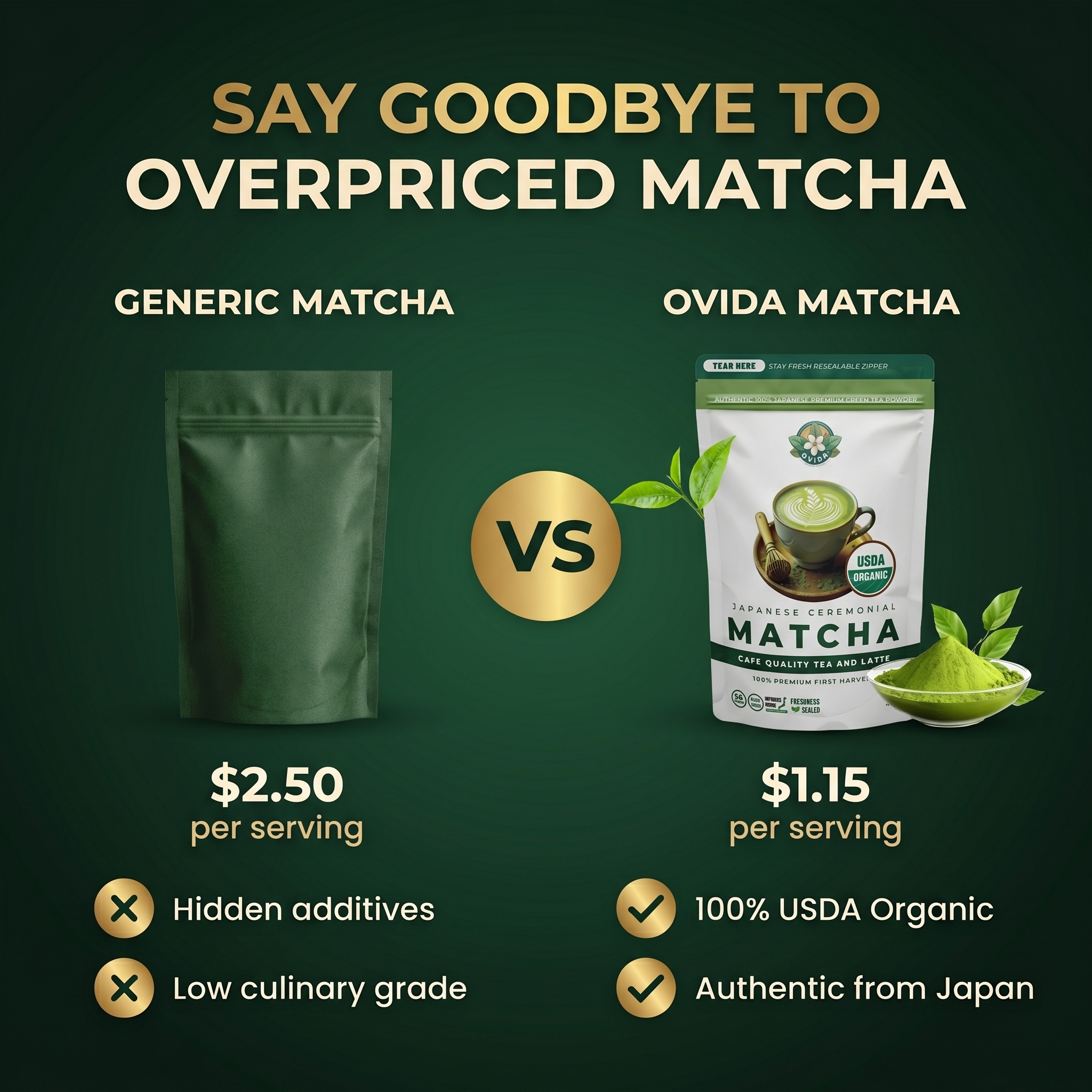 Ovida Organics Facebook ad