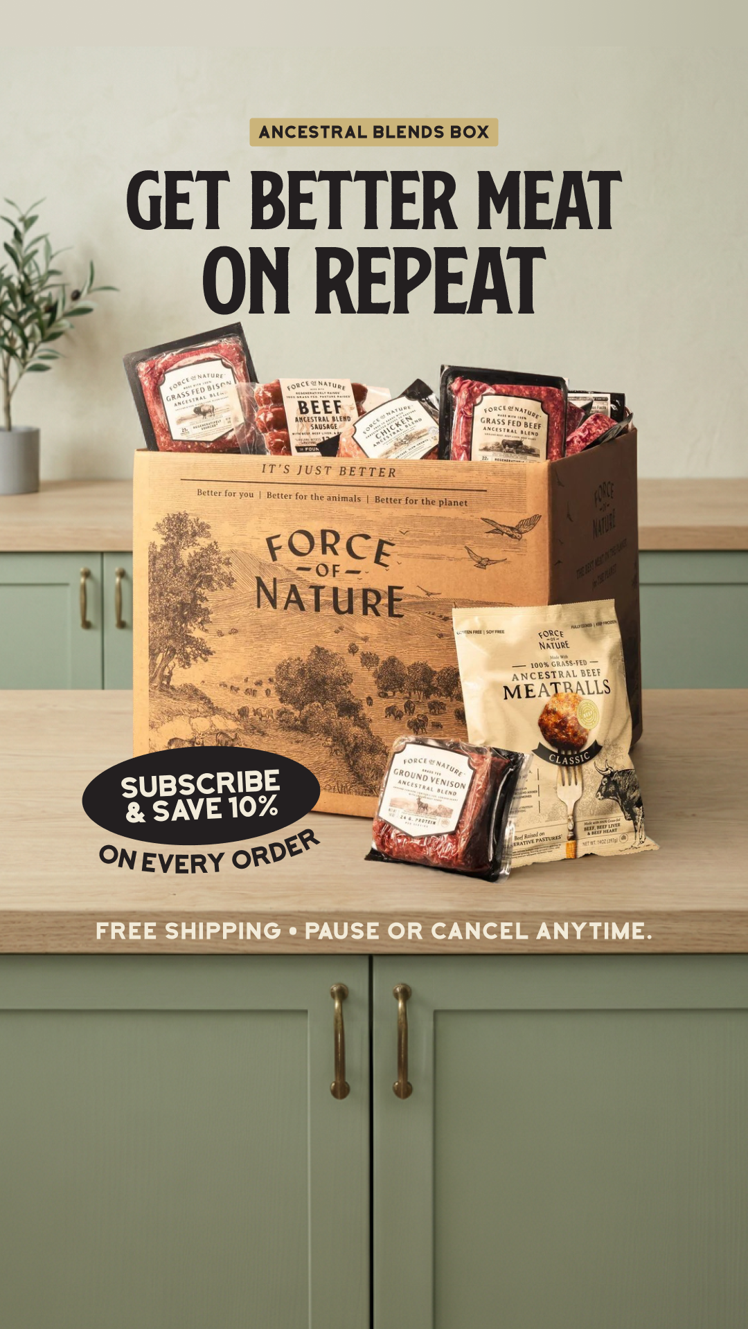 Force Of Nature Meats Facebook ad