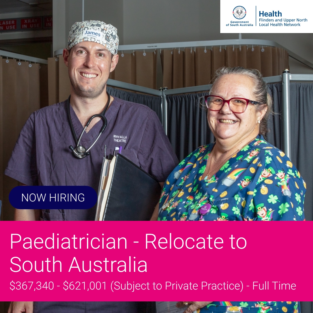 SEEK Facebook ad: Paediatrician - Relocate to South Australia