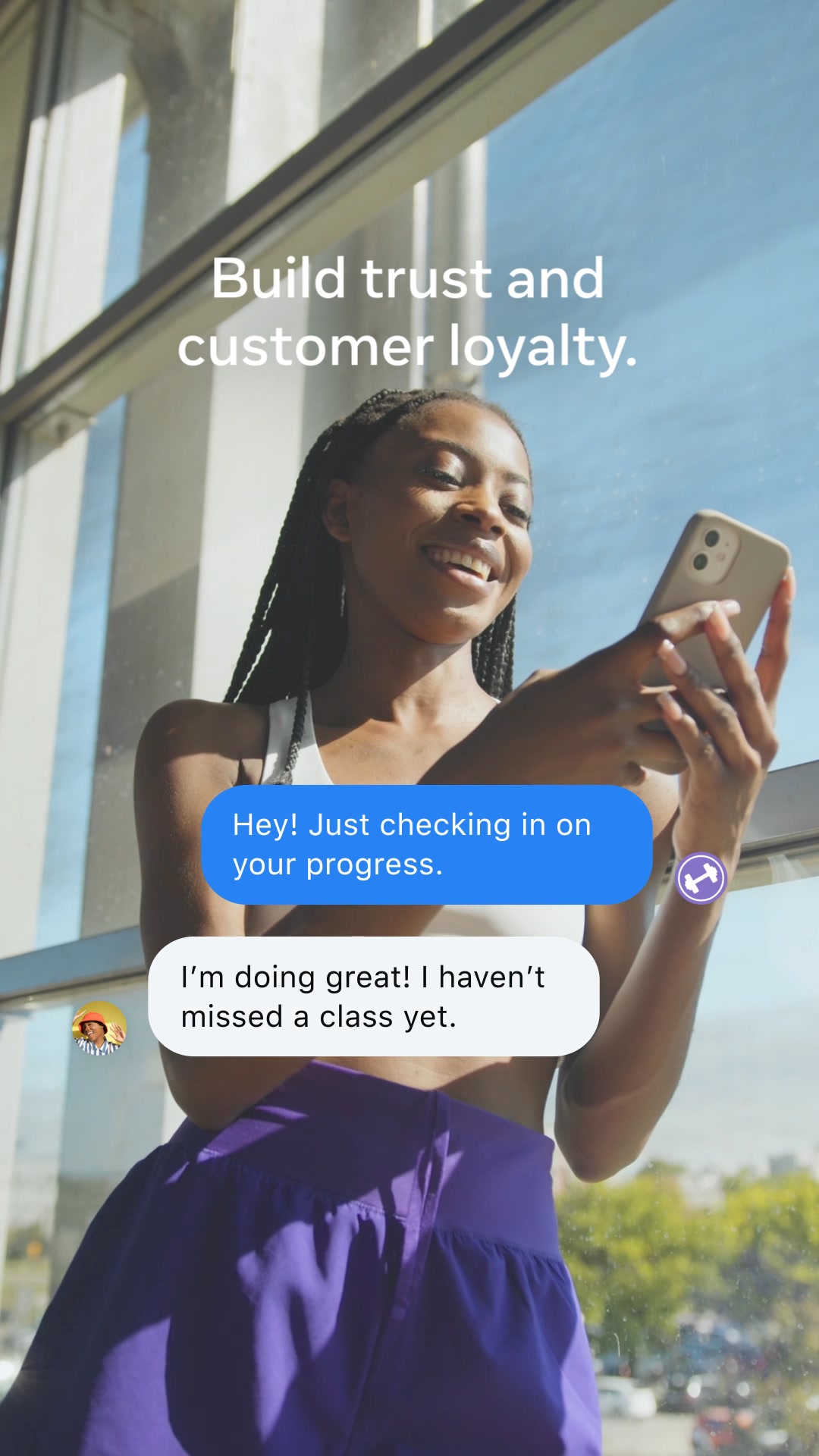 Meta for Business Facebook ad: Ads that click to message