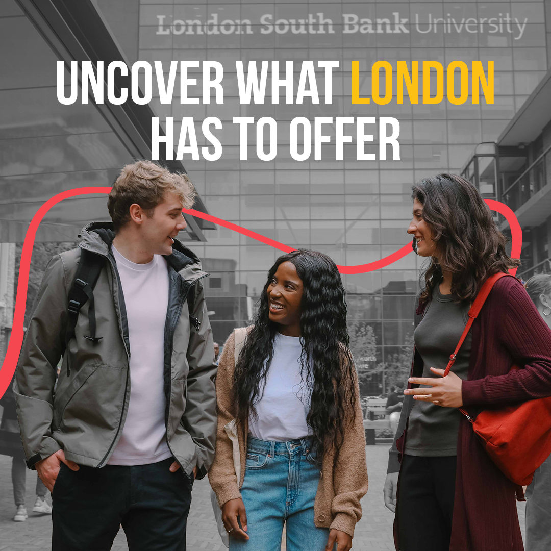 LSBU: London South Bank University Facebook ad: Study in Central London with a Global Student…