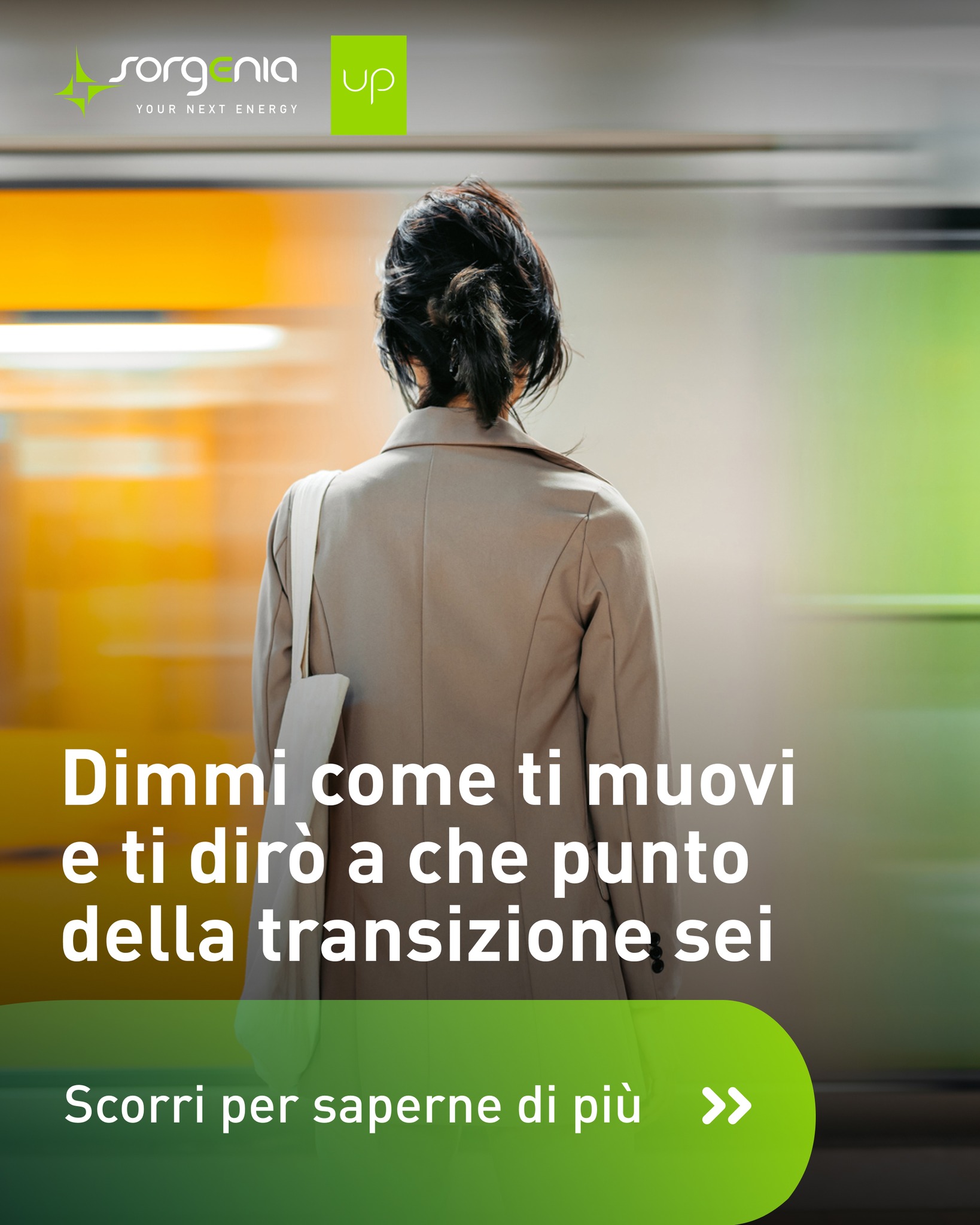Sorgenia Facebook ad: I mezzi che usiamo per spostarci possono raccontare…