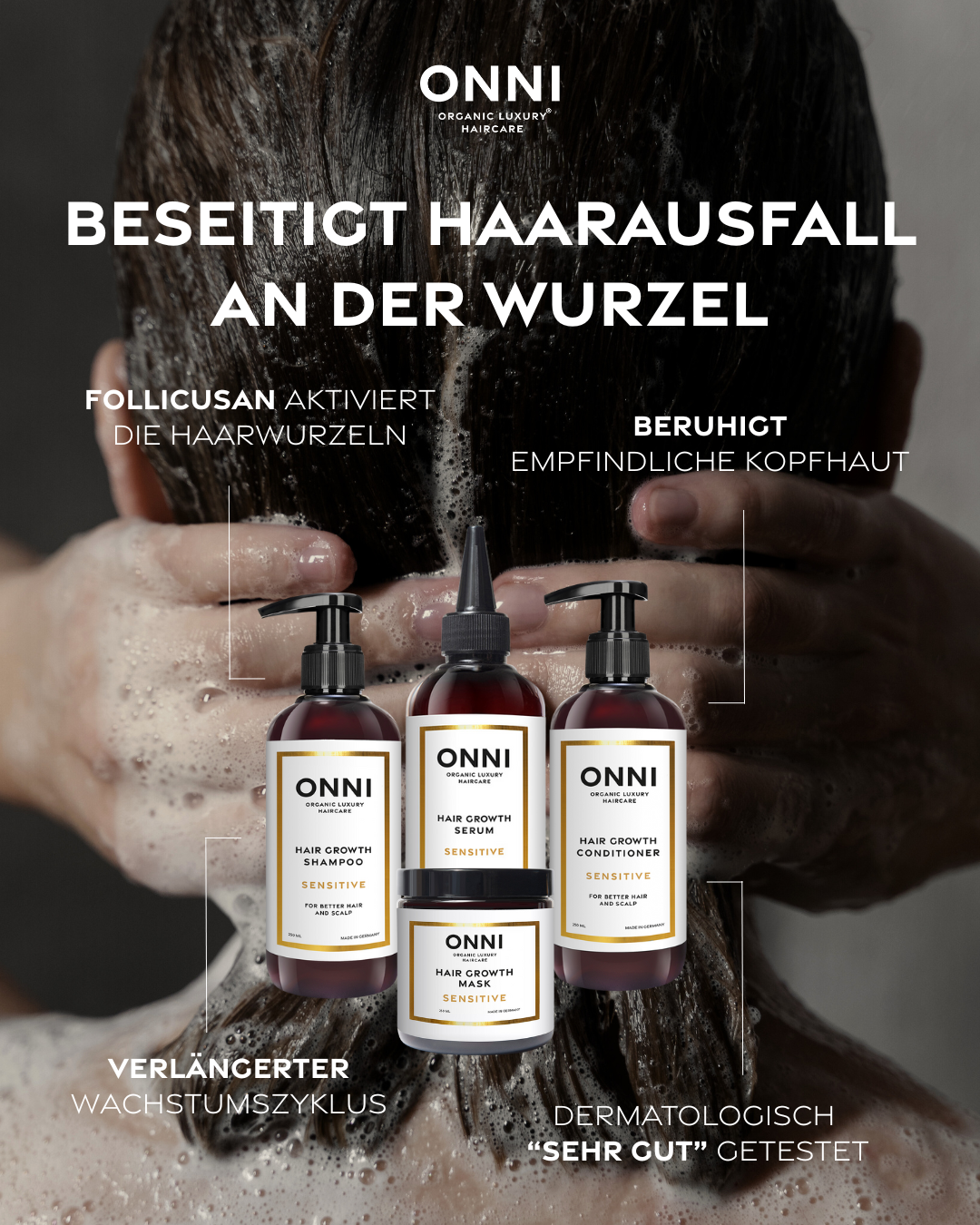 ONNI - Organic Luxury Haircare Facebook ad
