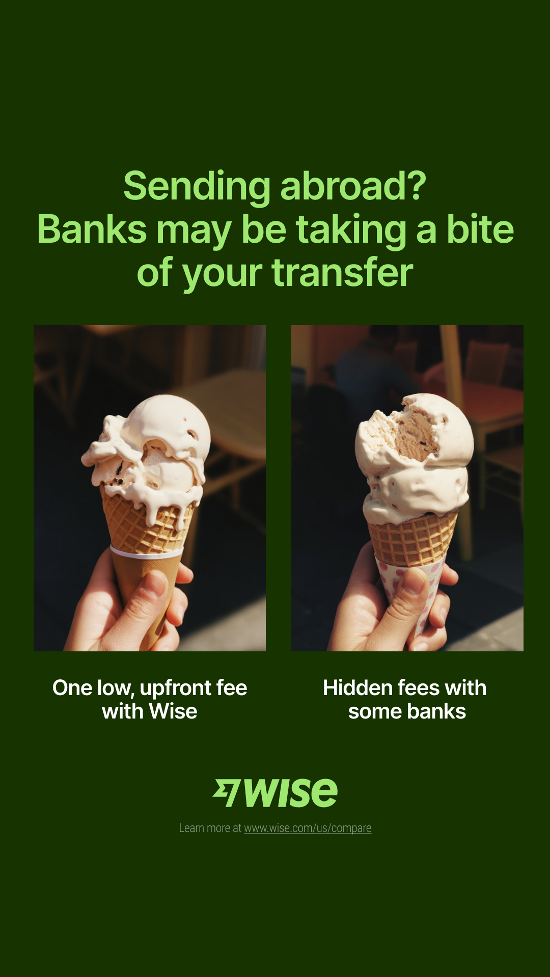 Wise Facebook ad