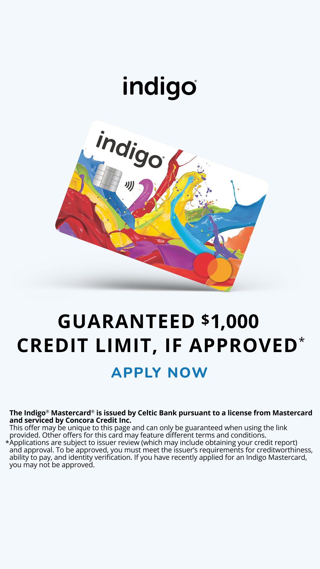 Indigo Card Facebook ad from Jul 20, 2026