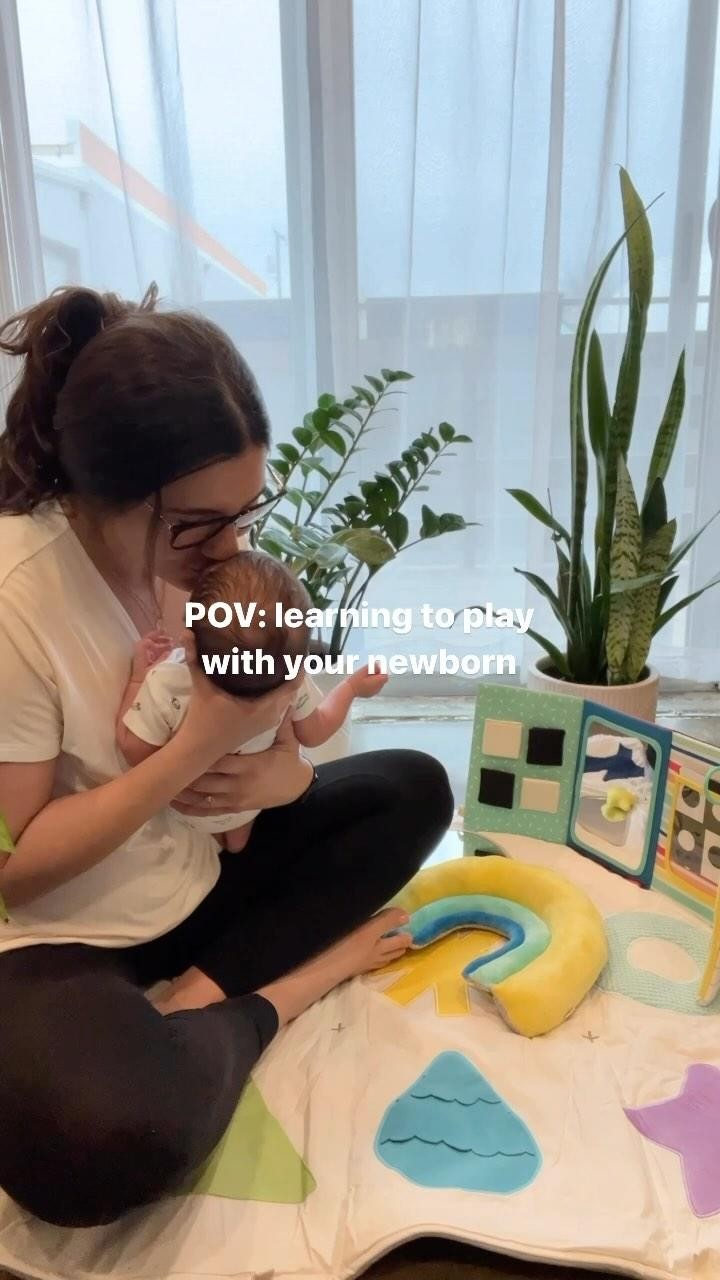 KiwiCo Facebook ad: Yes you can play with your newborn!