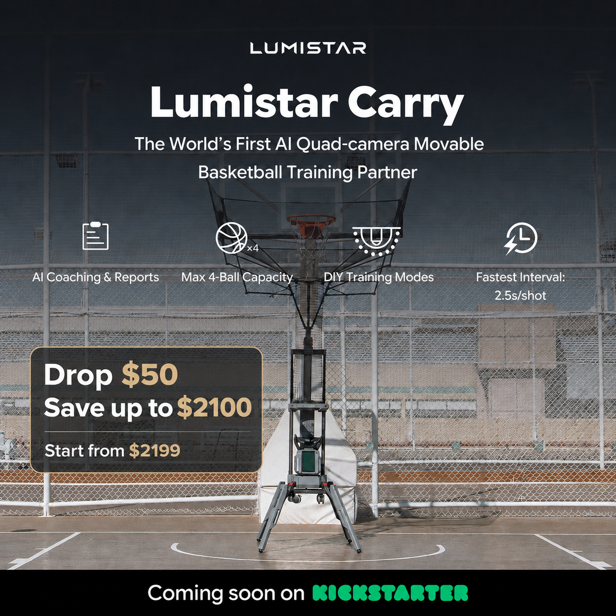 Lumistar Global Facebook ad: Bring pro-level shooting practice anywhere.