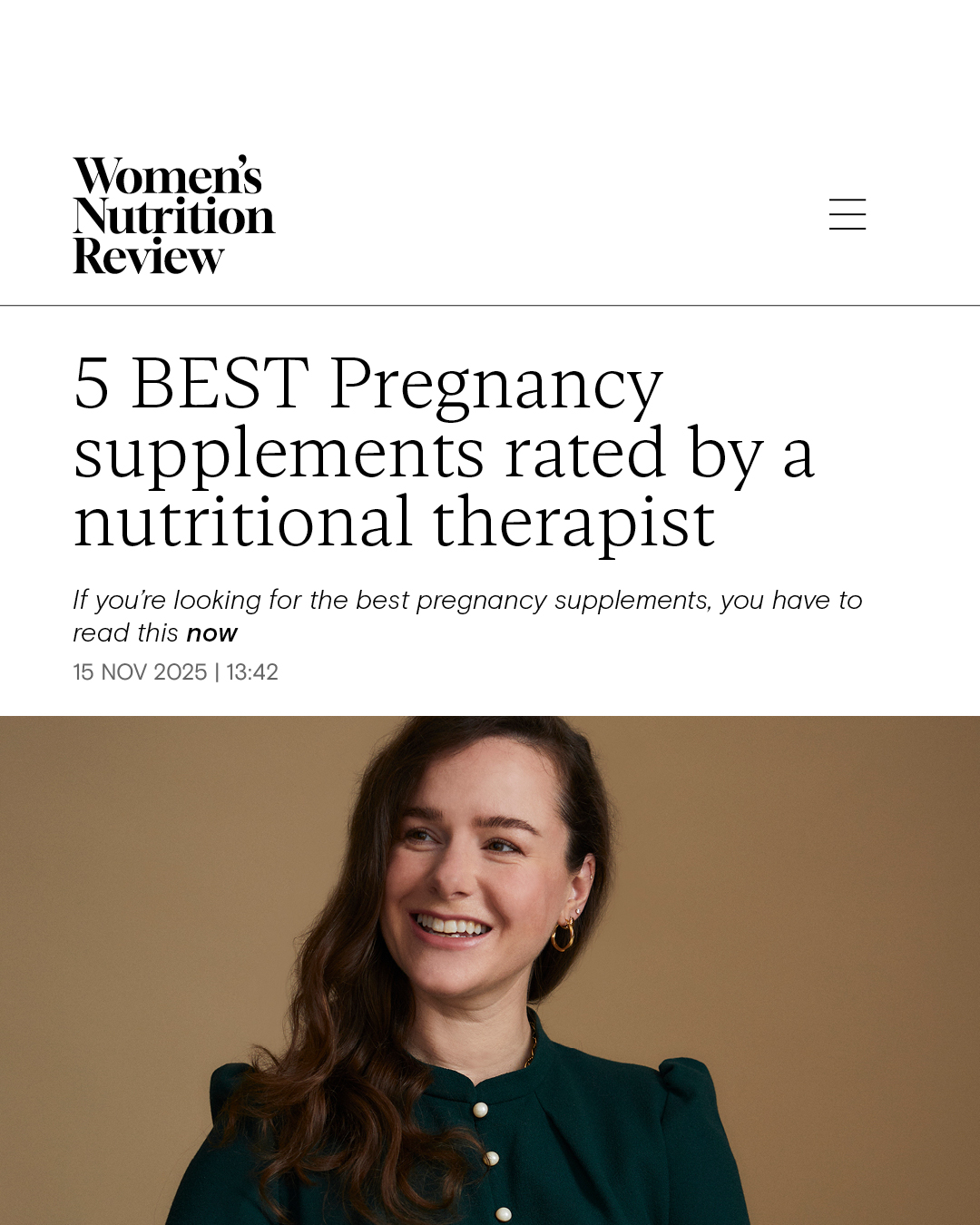Women's Nutrition Review Facebook ad