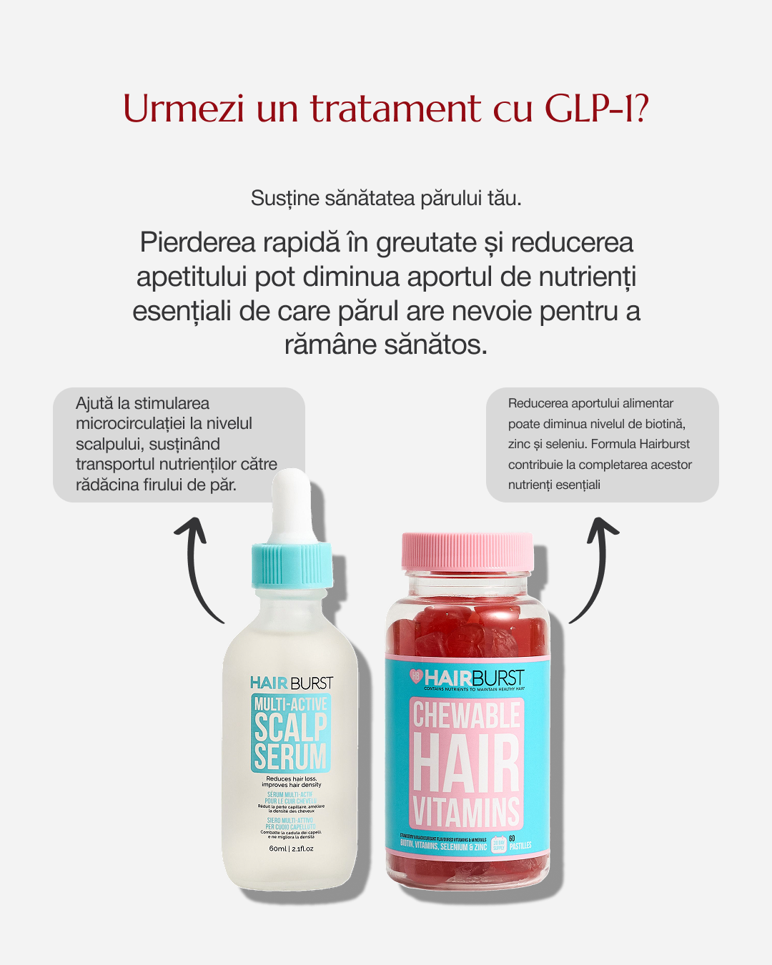 Hairburst Romania Facebook ad