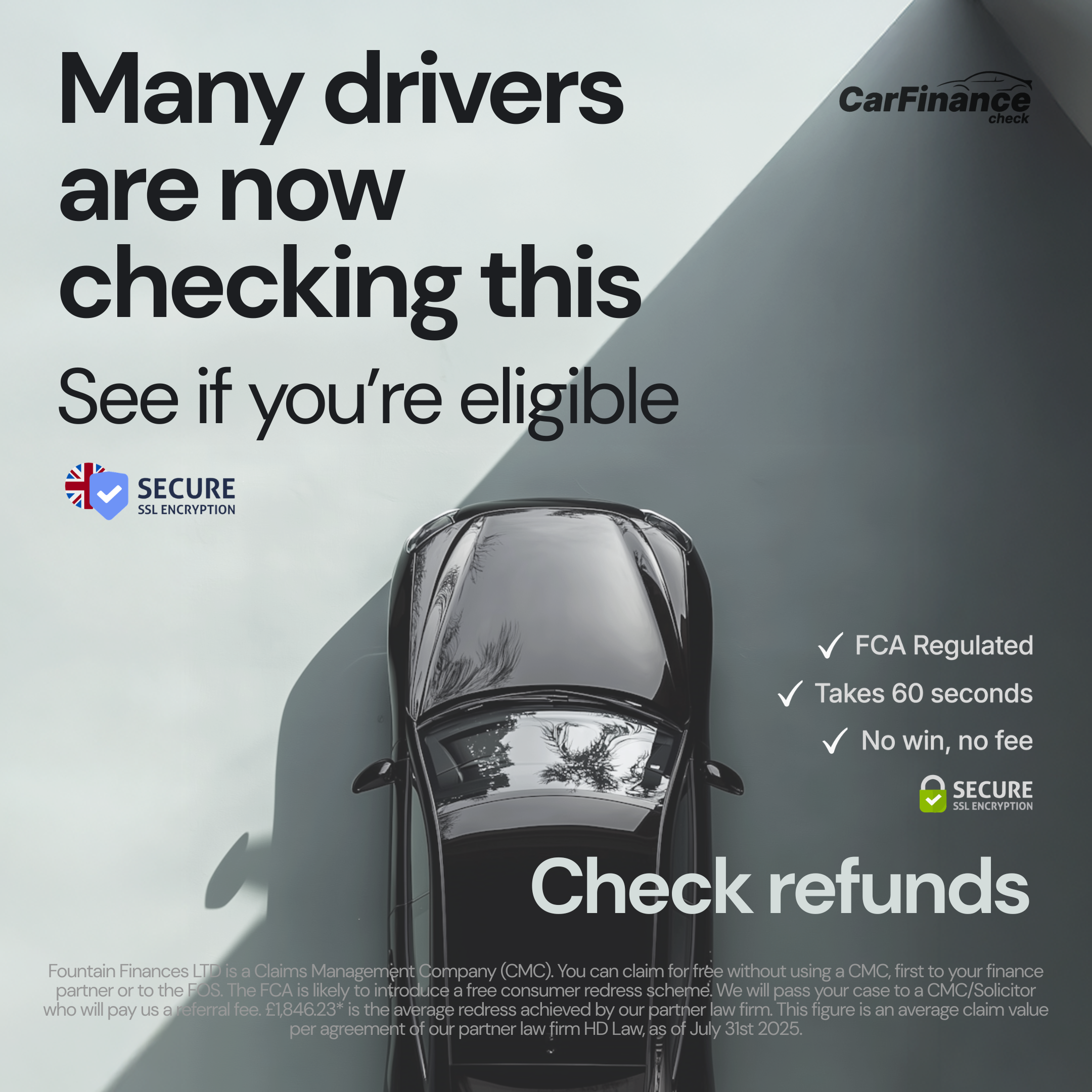 CarFinance Check Facebook ad from Mar 26, 2026