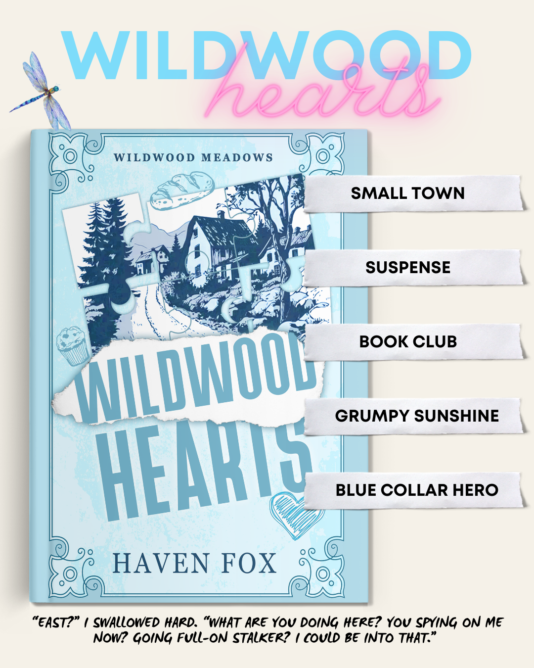 Author Haven Fox Facebook ad: Looking for a romance that feels real-messy, unexpected…