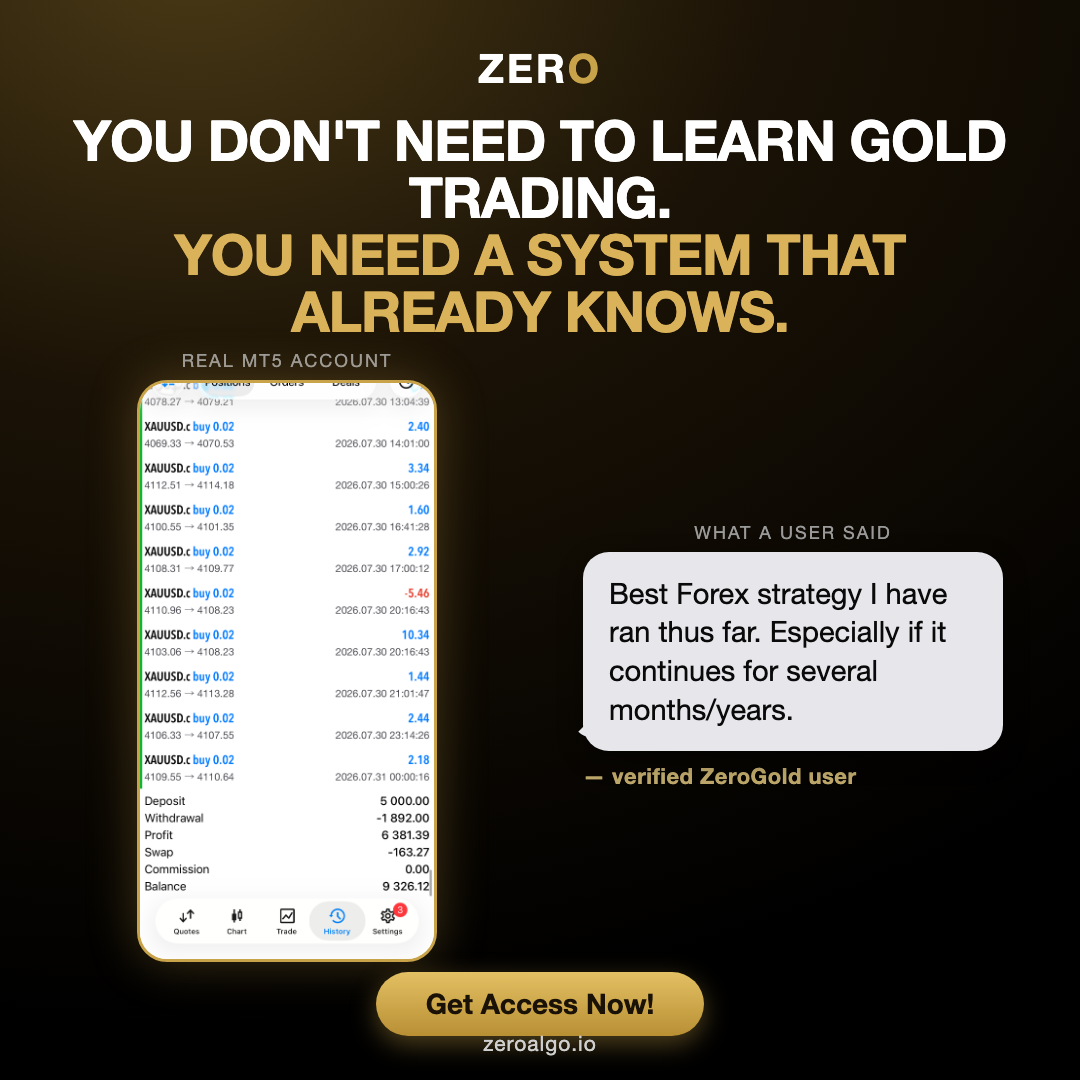 ZeroAlgo.io Facebook ad: The Gold Bot That Trades While You Sleep