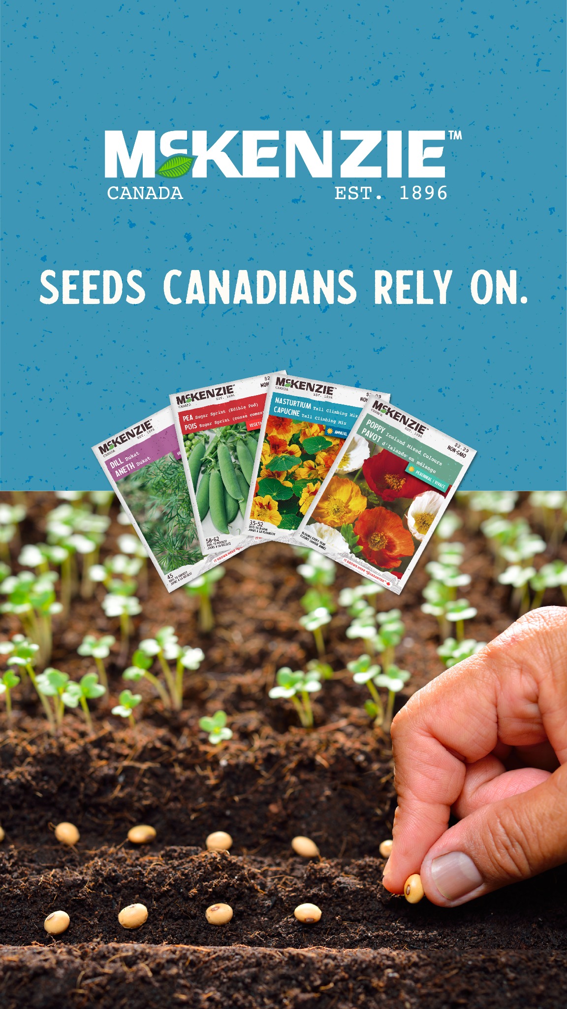 McKenzie Seeds Facebook ad: It Grows Here Guarantee