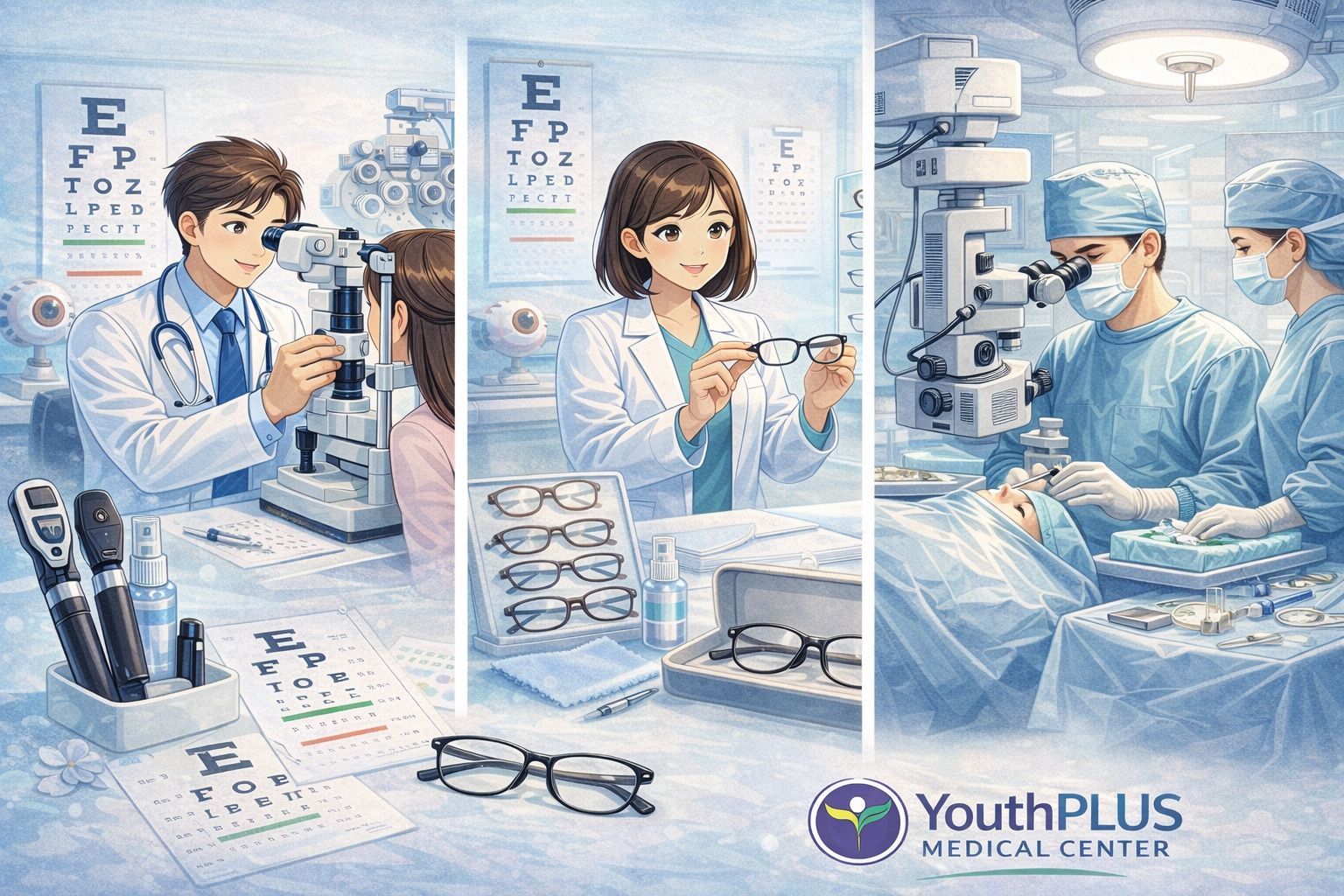 Youthplus Medical Group Facebook ad: Complete Eye Care Under One Roof