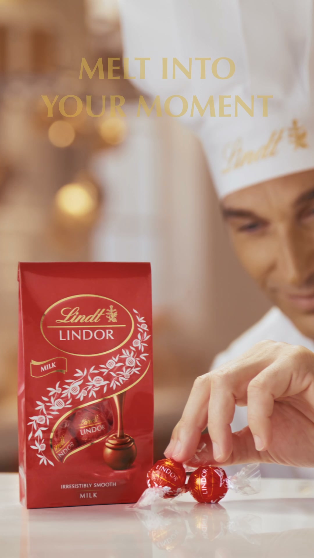 Lindt Facebook ad: Melt into Your Moment