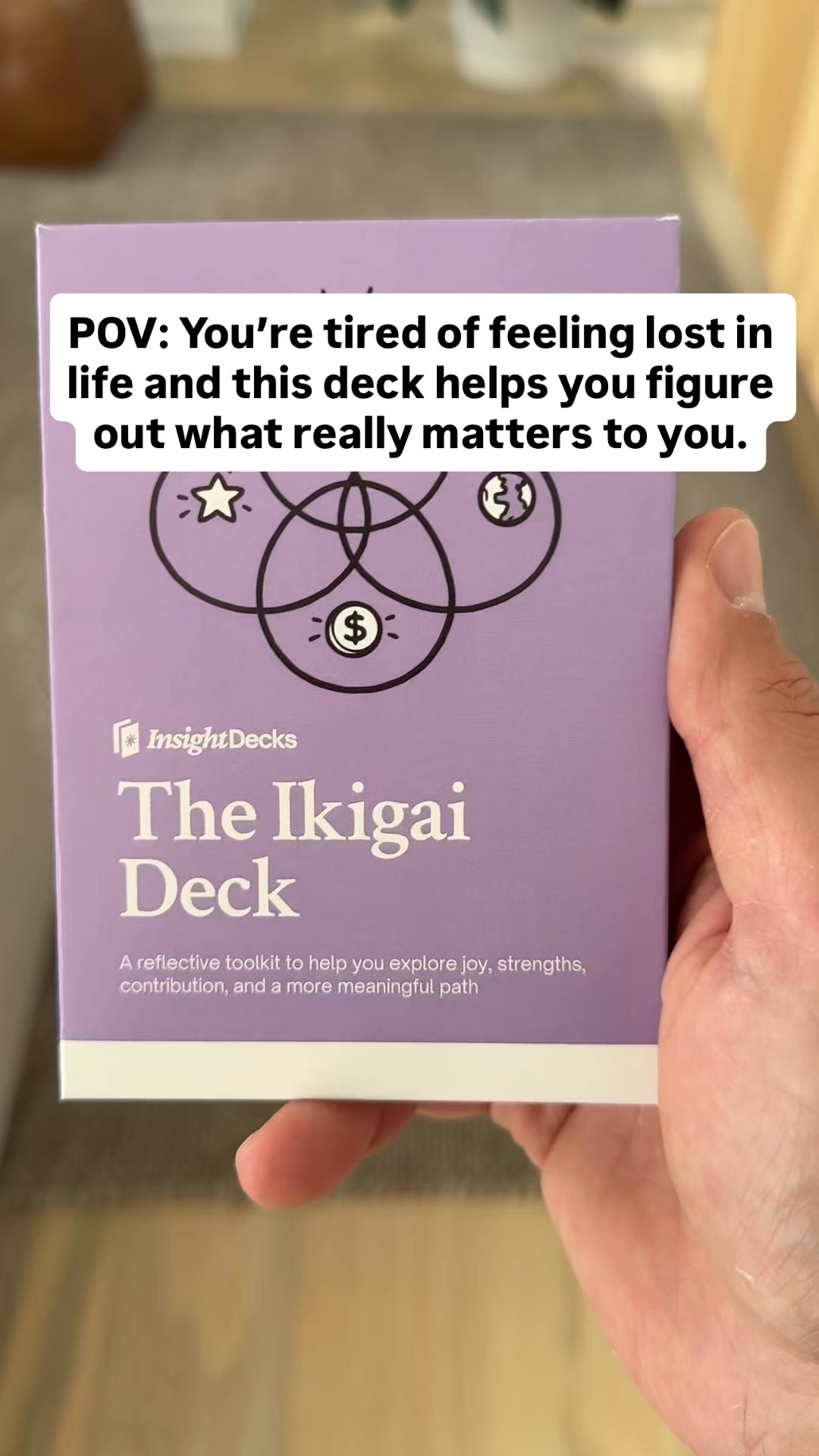 Insight Decks Facebook ad: The Ikigai Card Deck