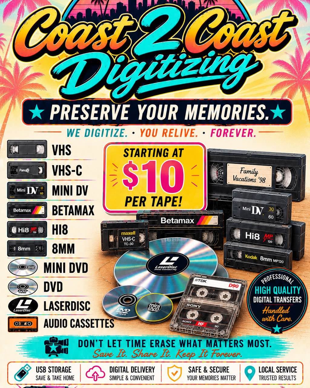 Johnathan Martinez Facebook ad: Home video vhs /8mm to USB