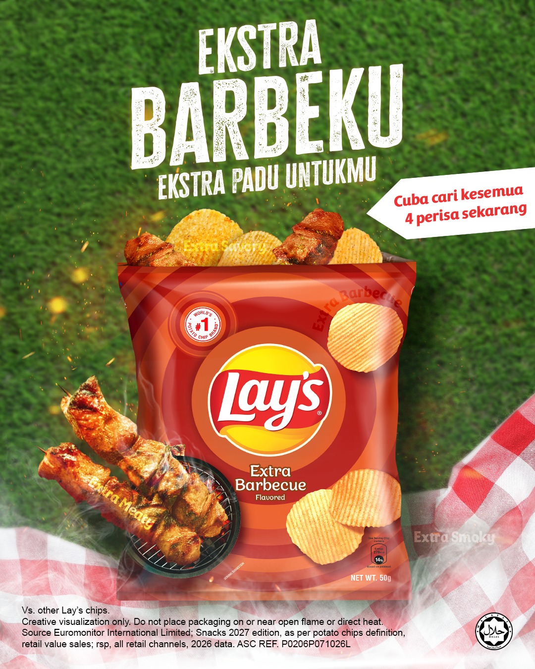 Lay's Malaysia Facebook ad: Jom test mata korang!