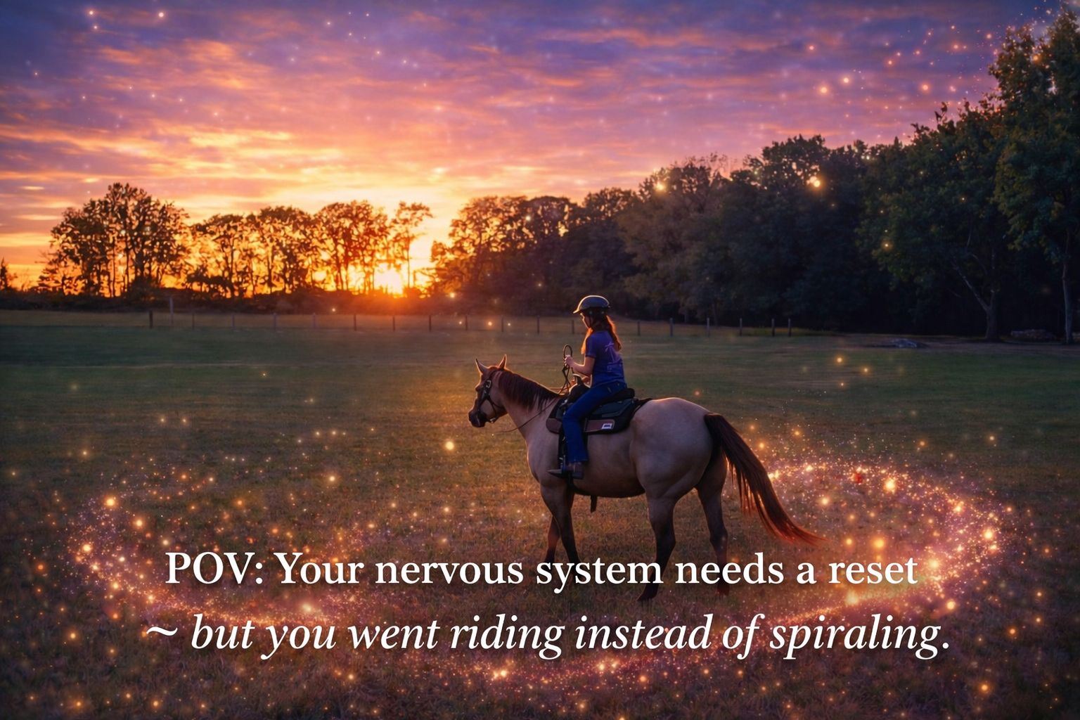 Leaving Hoofprints Facebook ad: Did you know riding your horse can actually…
