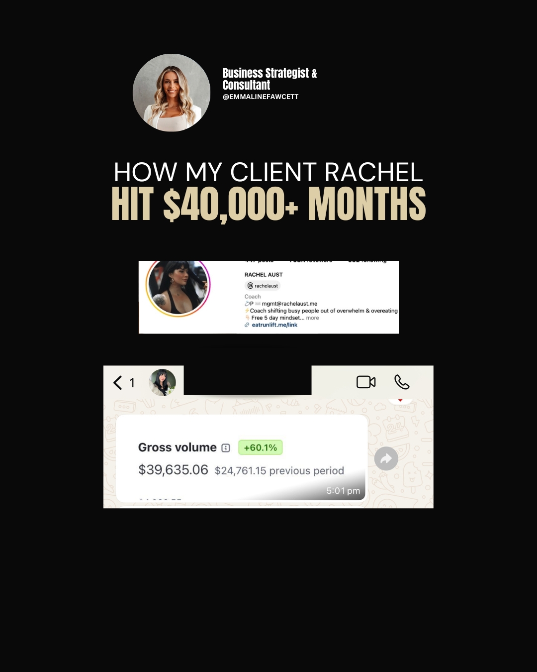 Emmaline Fawcett Business Mentor & Mindset Coach Facebook ad