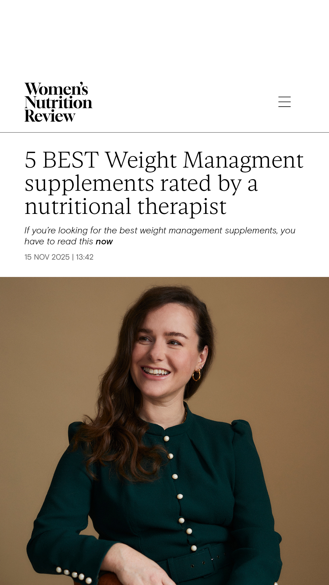 Women's Nutrition Review Facebook ad