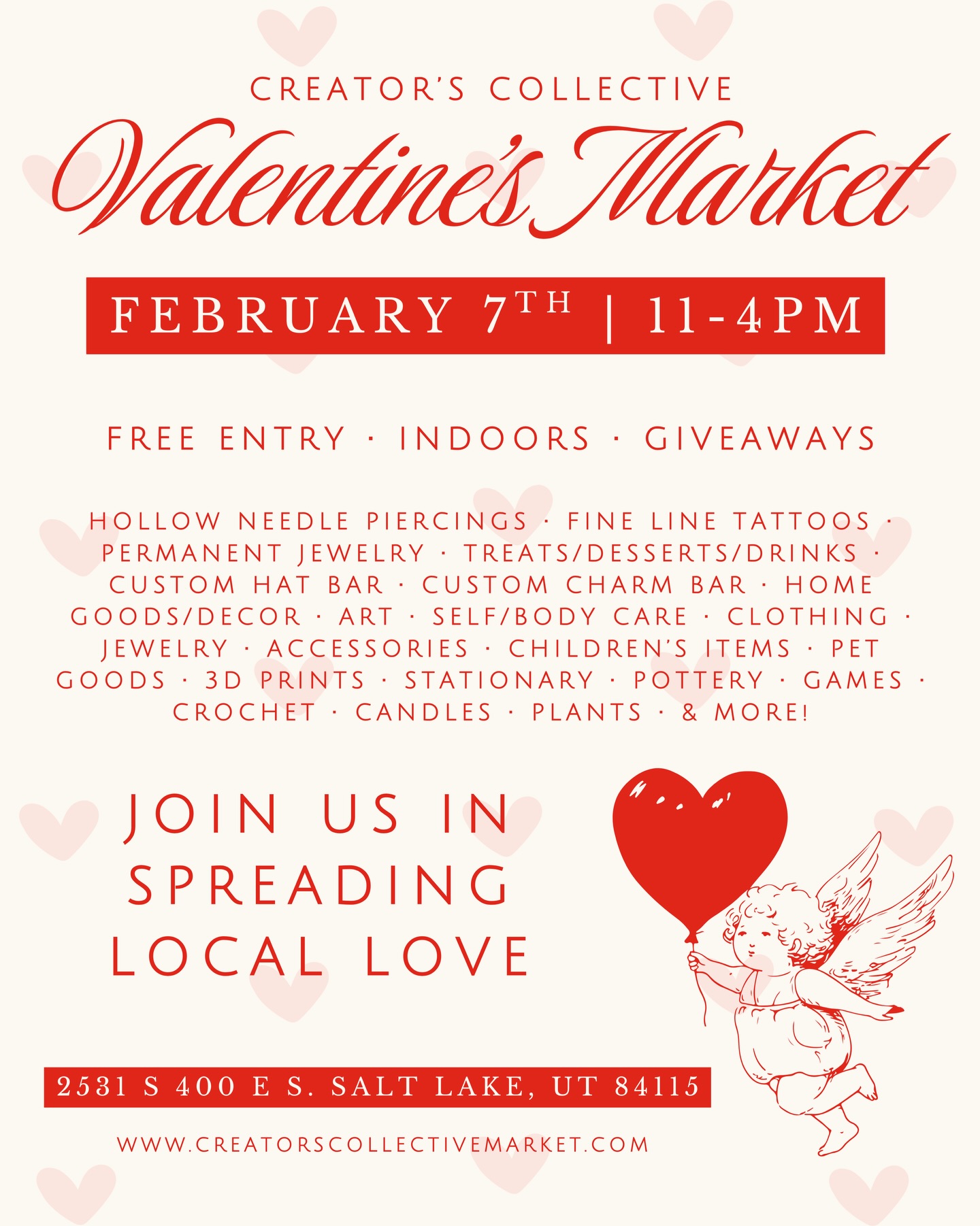Creator’s Collective Market Facebook ad: February is the month of love Join us…