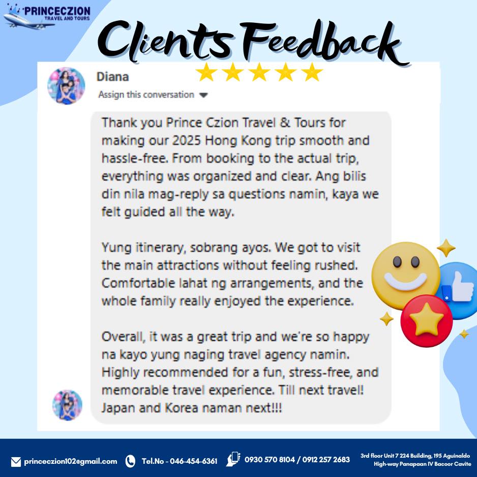 Prince CZION Travel & Tours Facebook ad