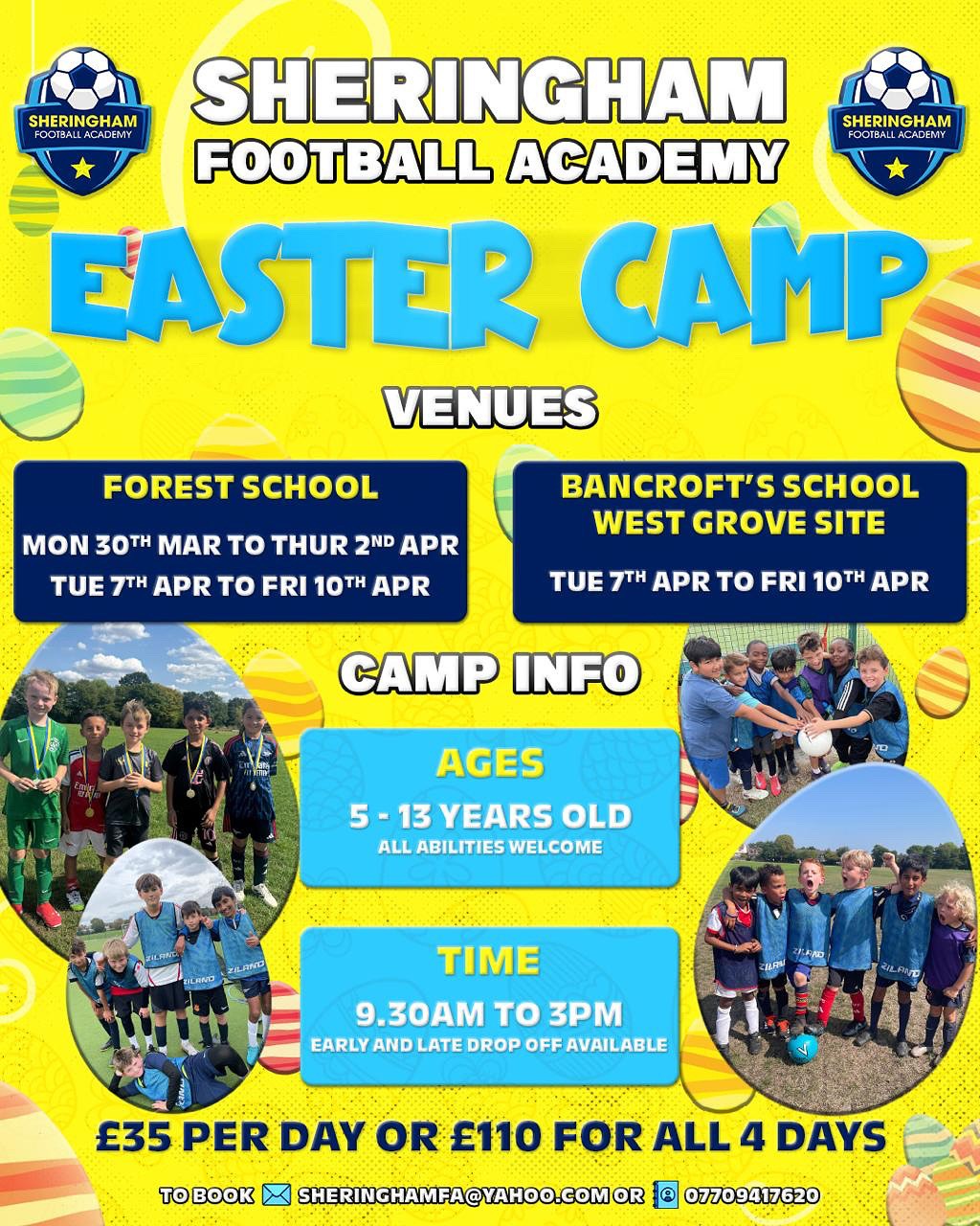 Sheringham Football Academy Facebook ad: Looking for a fun, friendly & exciting Football…