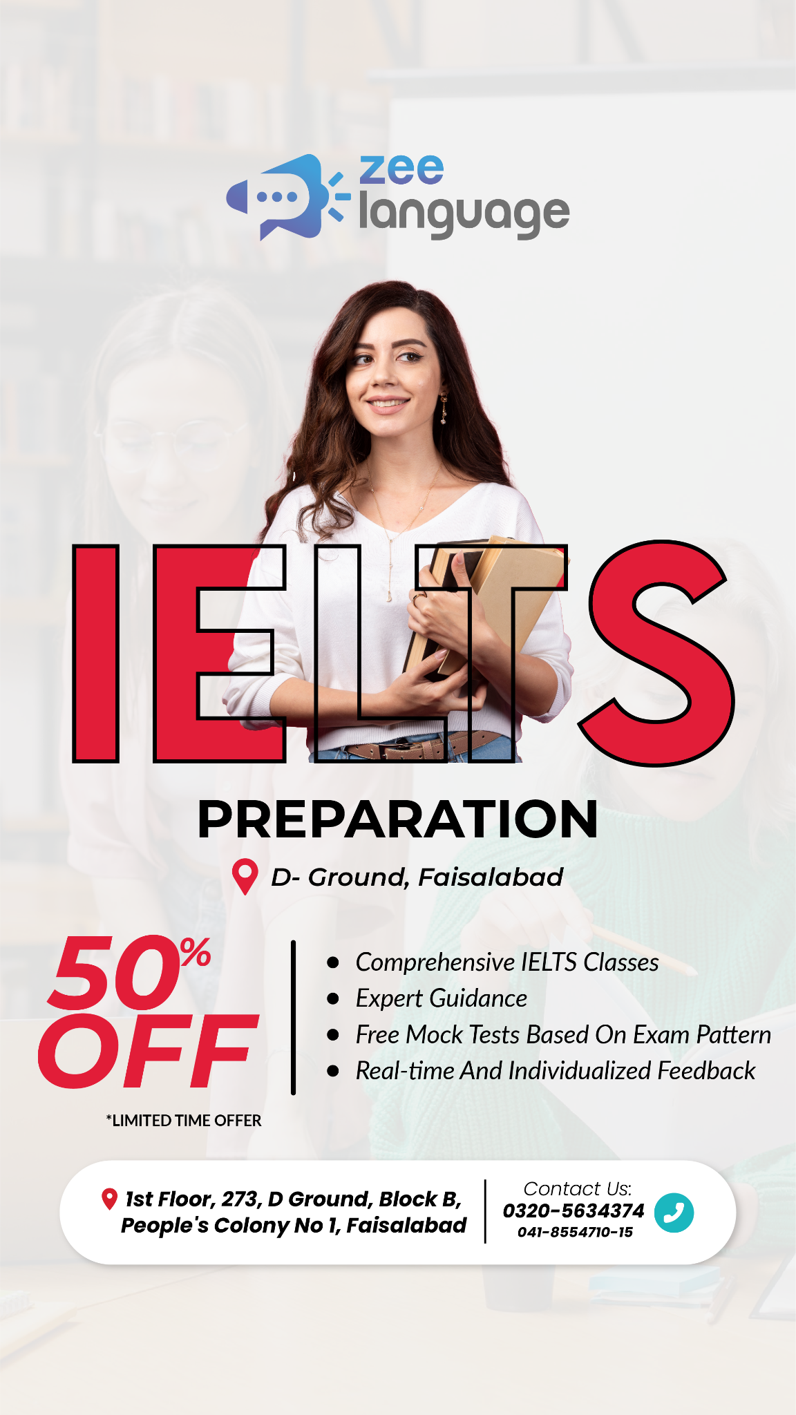 Zee Language - PTE and IELTS Preparation Facebook ad