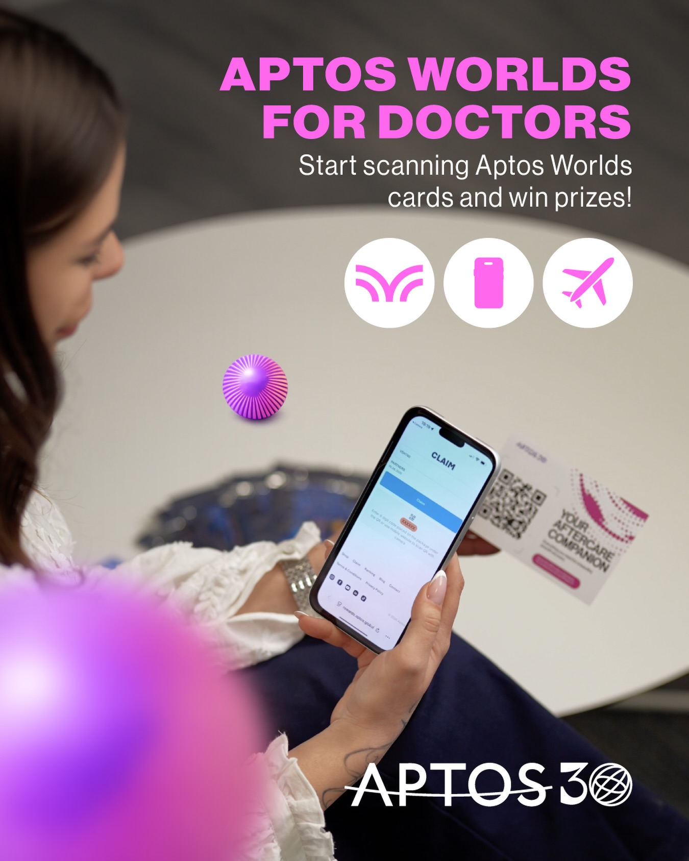 Aptos Facebook ad: Doctors, start scanning the APTOS Worlds cards and…