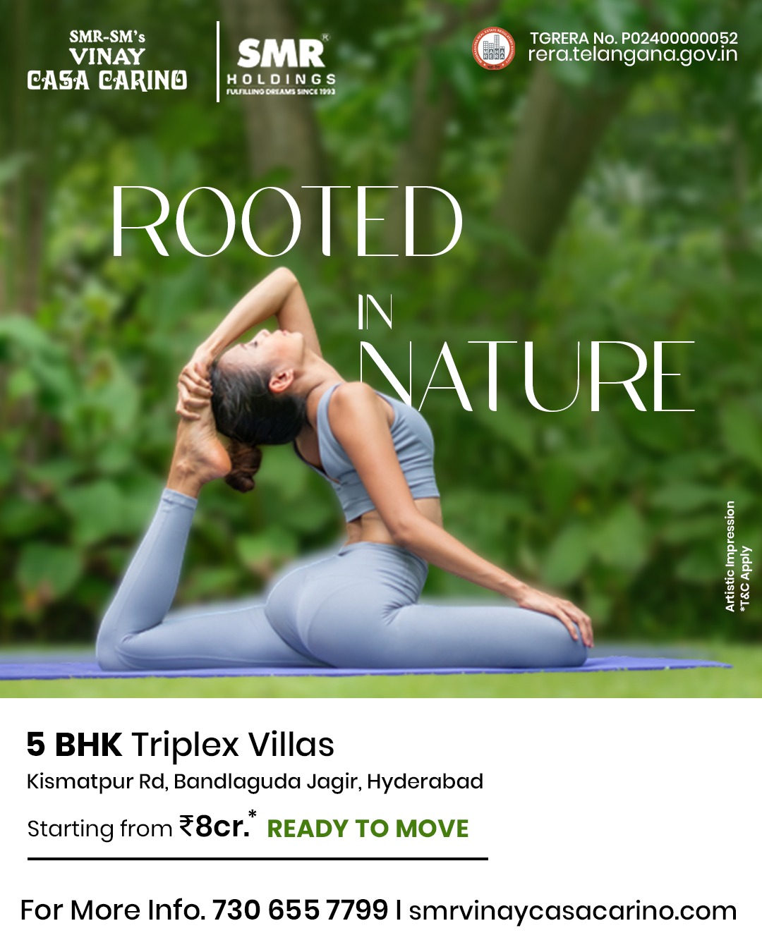 SMR SM Vinay Casa Carino Facebook ad: 5 BHK Luxury Villas in Hyderabad