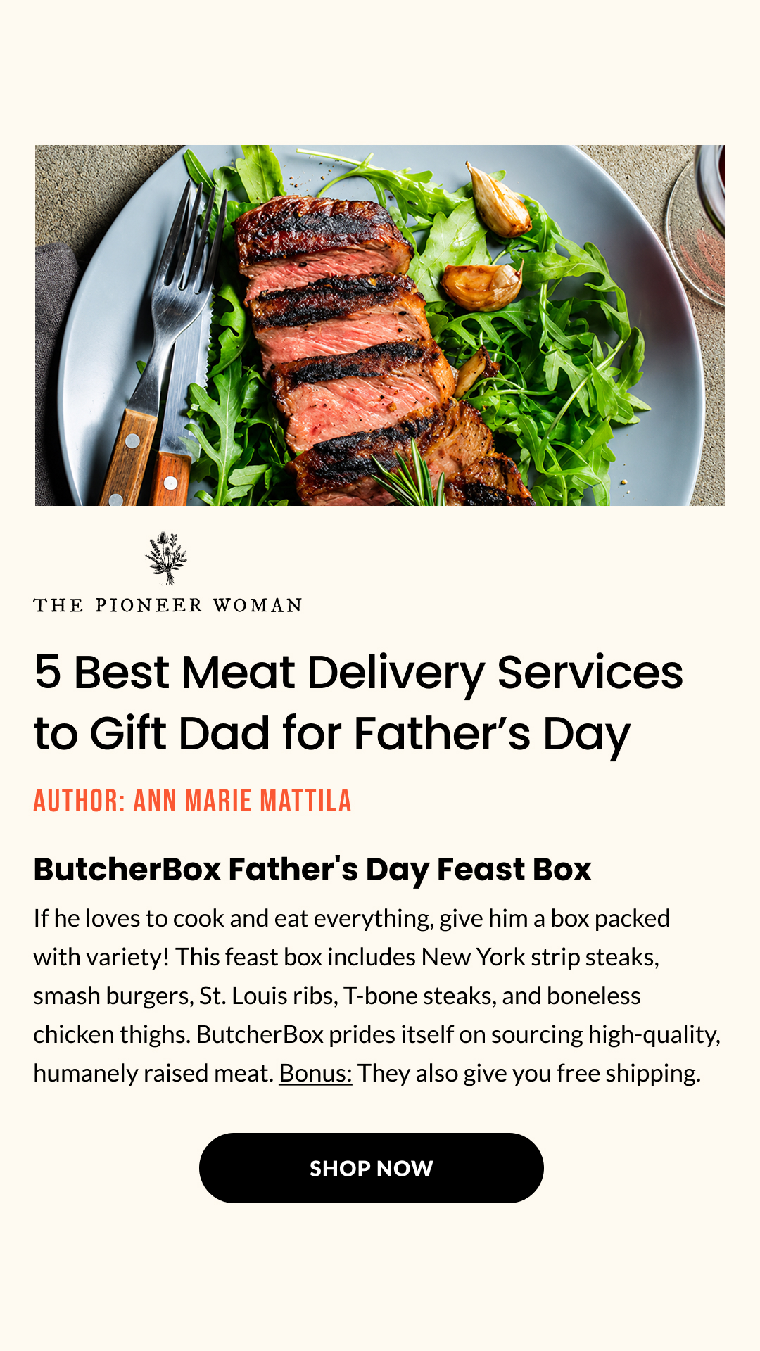 ButcherBox Facebook ad