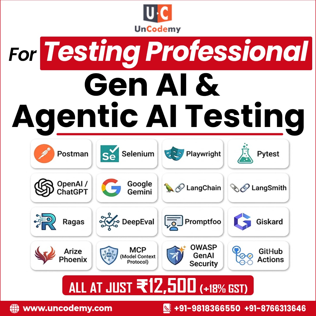 Uncodemy Facebook ad: Gen AI & Agentic AI Testing @ ₹12,500