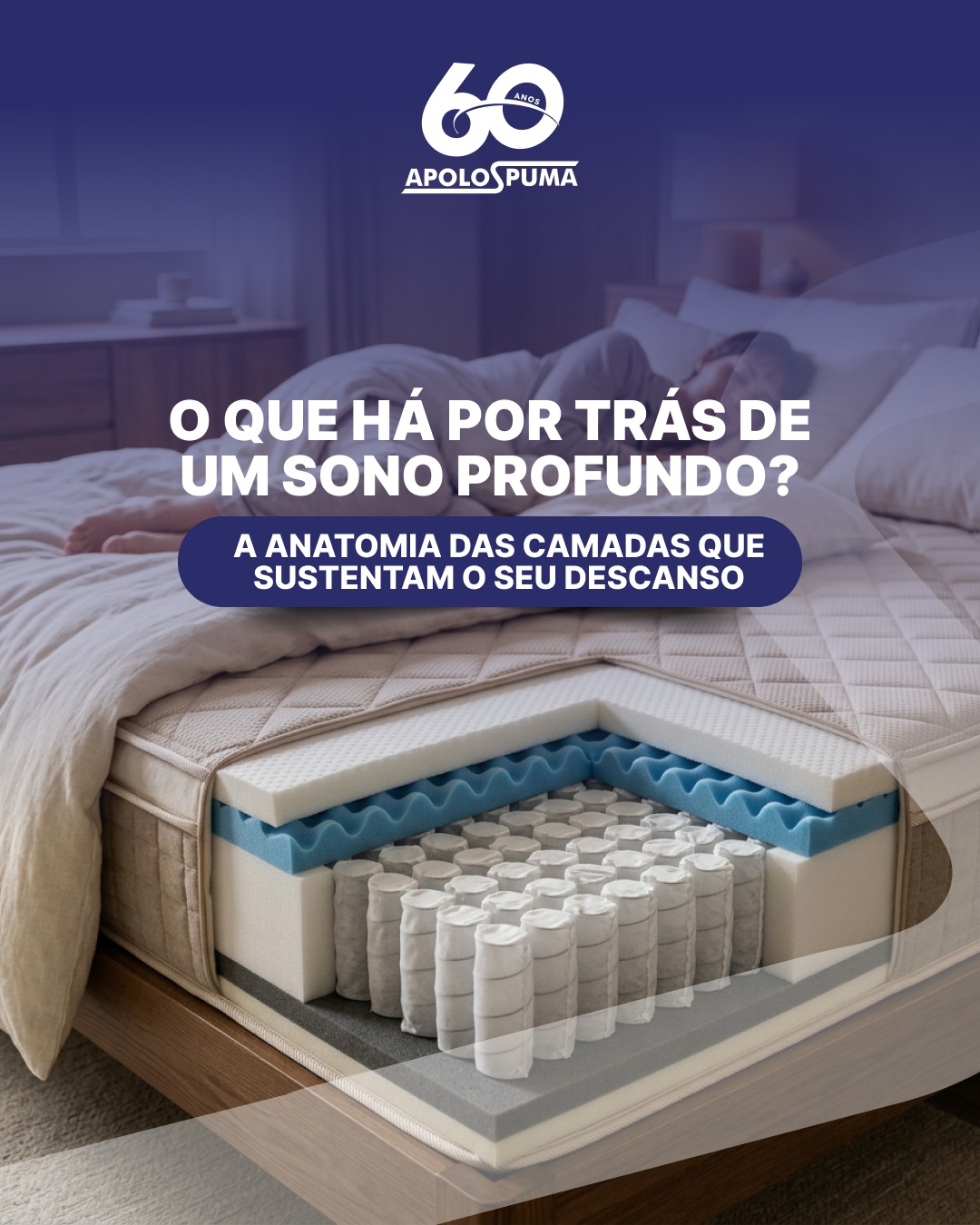 Colchões ApoloSpuma Facebook ad: Muitas vezes, a complexidade de um colchão ApoloSpuma…