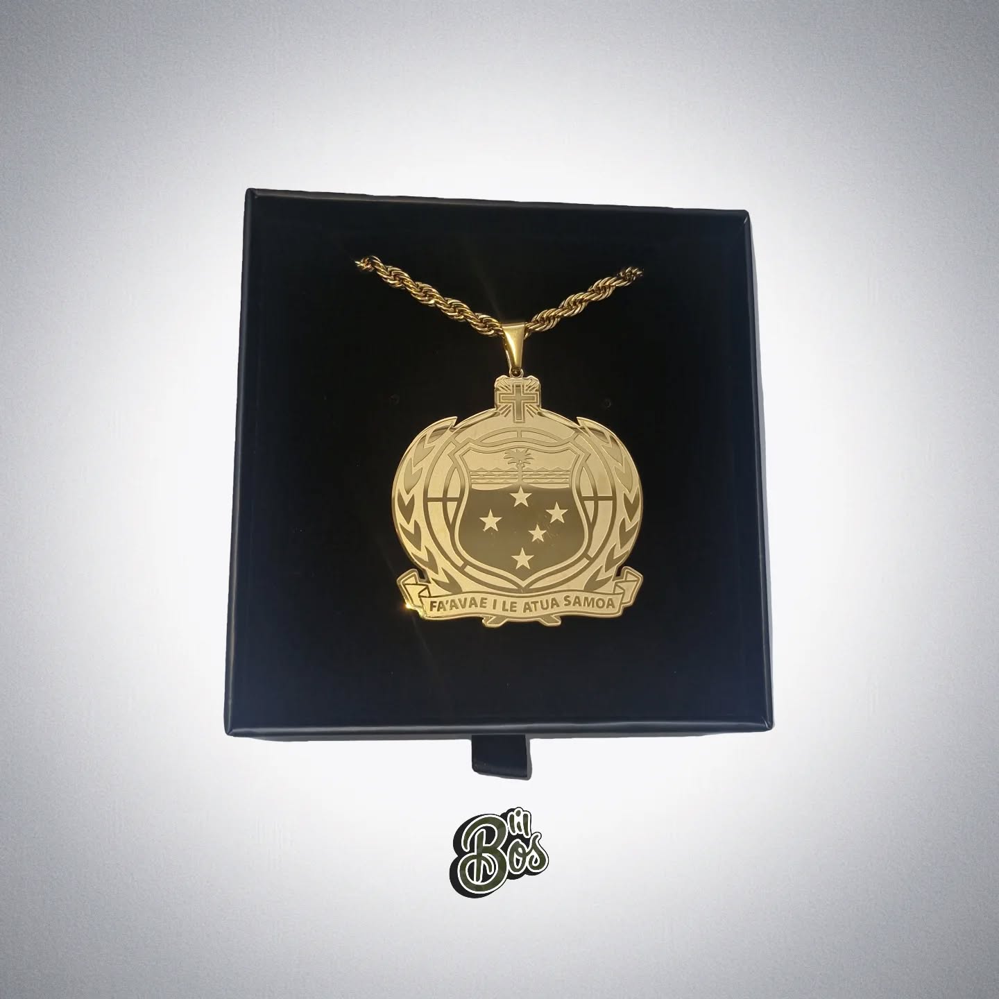 Lil Baby Old School Facebook ad: Samoa coat of arms: 18K Gold Plated with 3mm-55cm or 75cm…