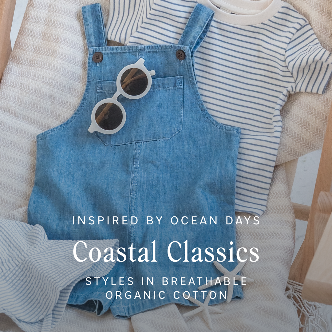 Colored Organics Facebook ad: Coastal Classics for Littles