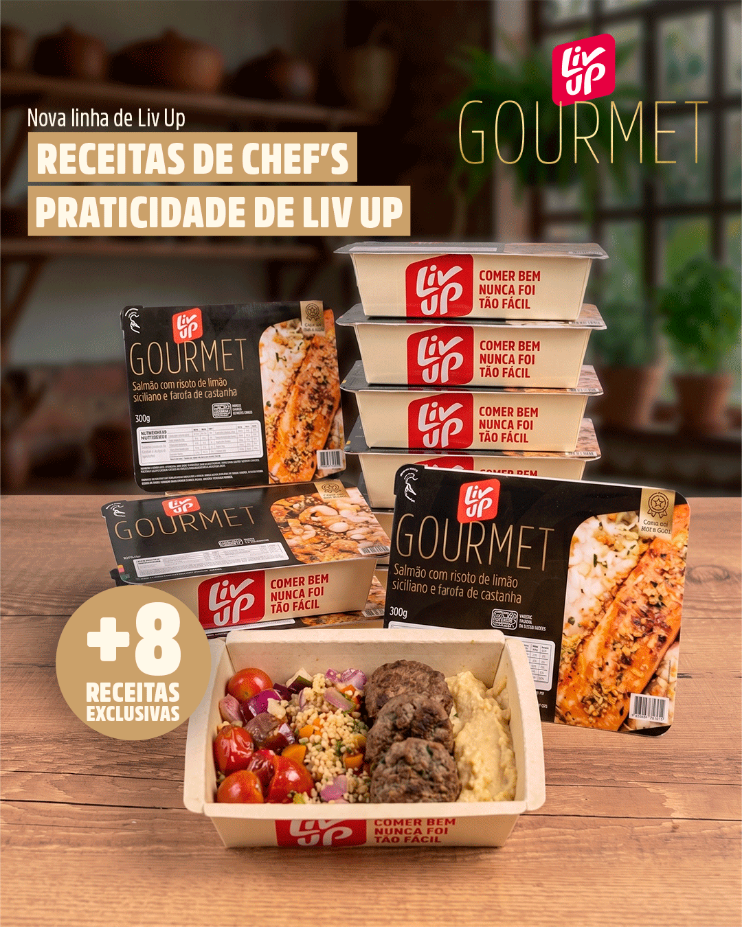 Liv Up Facebook ad: Gourmet a partir de R$ 26,99