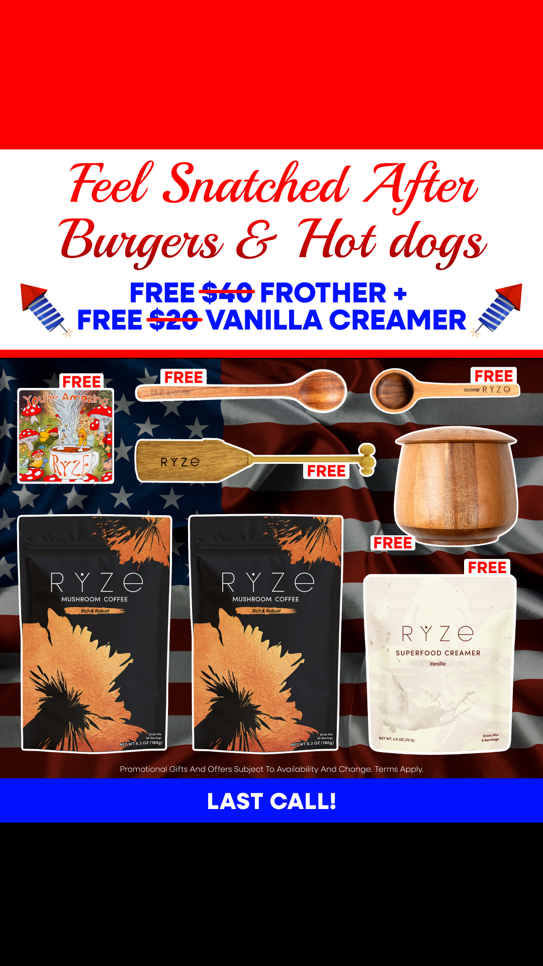 RYZE Superfoods Facebook ad