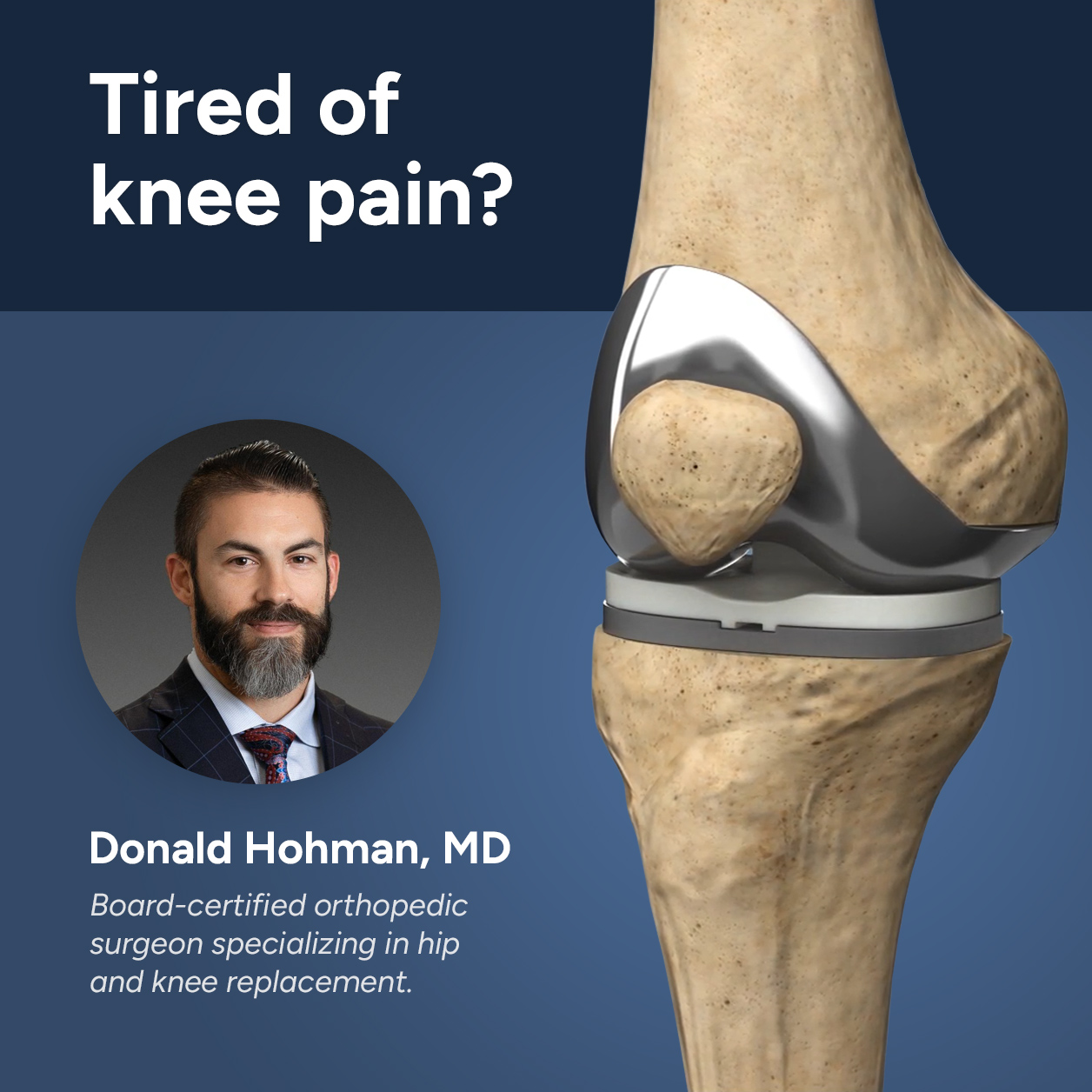 Dr. Donald Hohman Facebook ad: Ready to move without pain again?