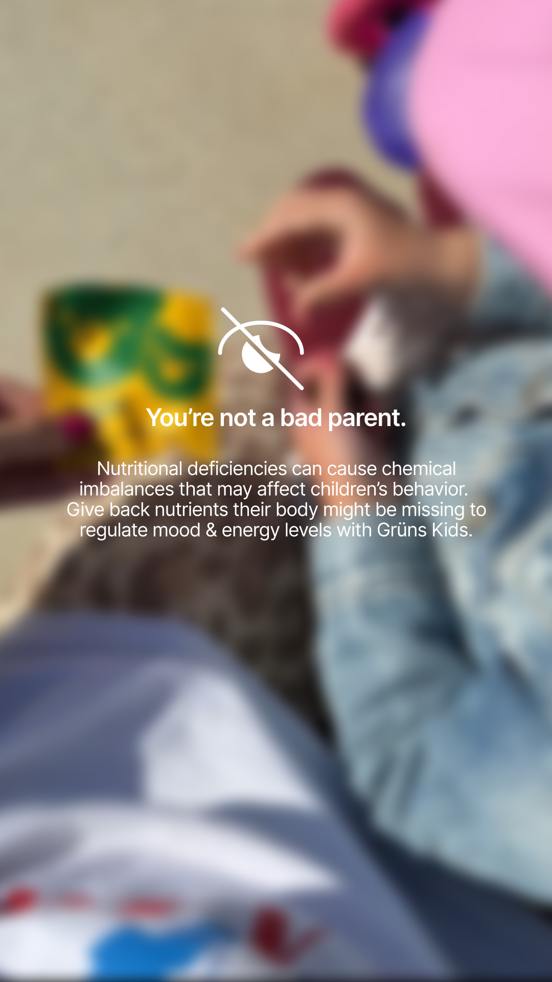 Grüns Kids Facebook ad