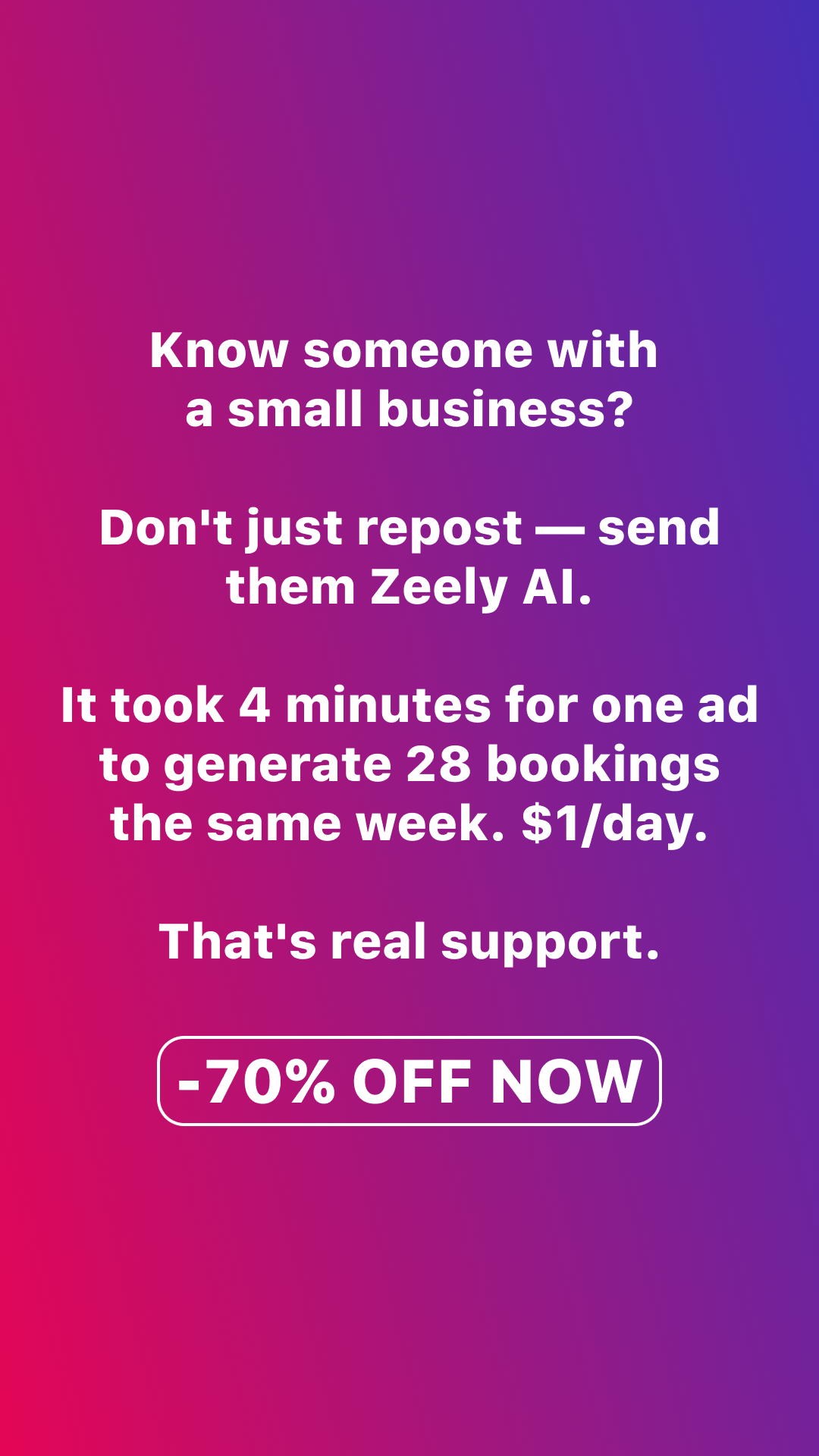 Zeely Facebook ad