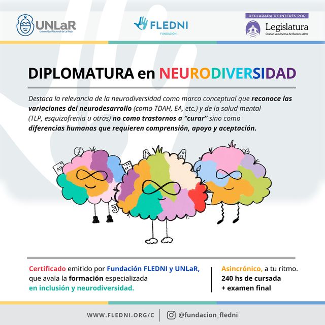 Fledni Fundacion Capacitacion en Infancias Facebook ad: Diplomatura en Neurodiversidad - FLEDNI. Fundación…