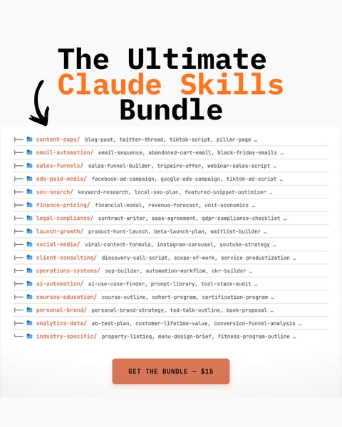 AI Avalanche Facebook ad: 500+ Claude Skills for just $15