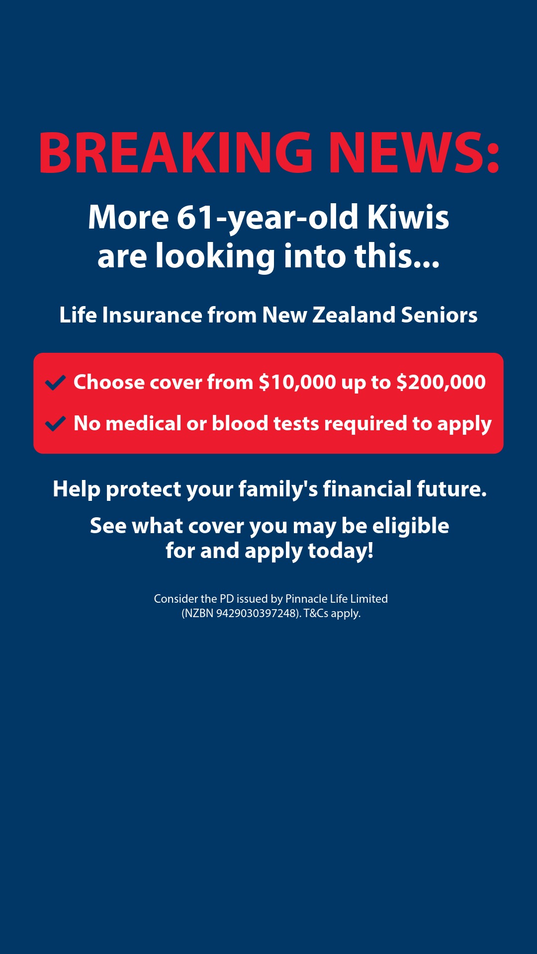 New Zealand Seniors Life Facebook ad