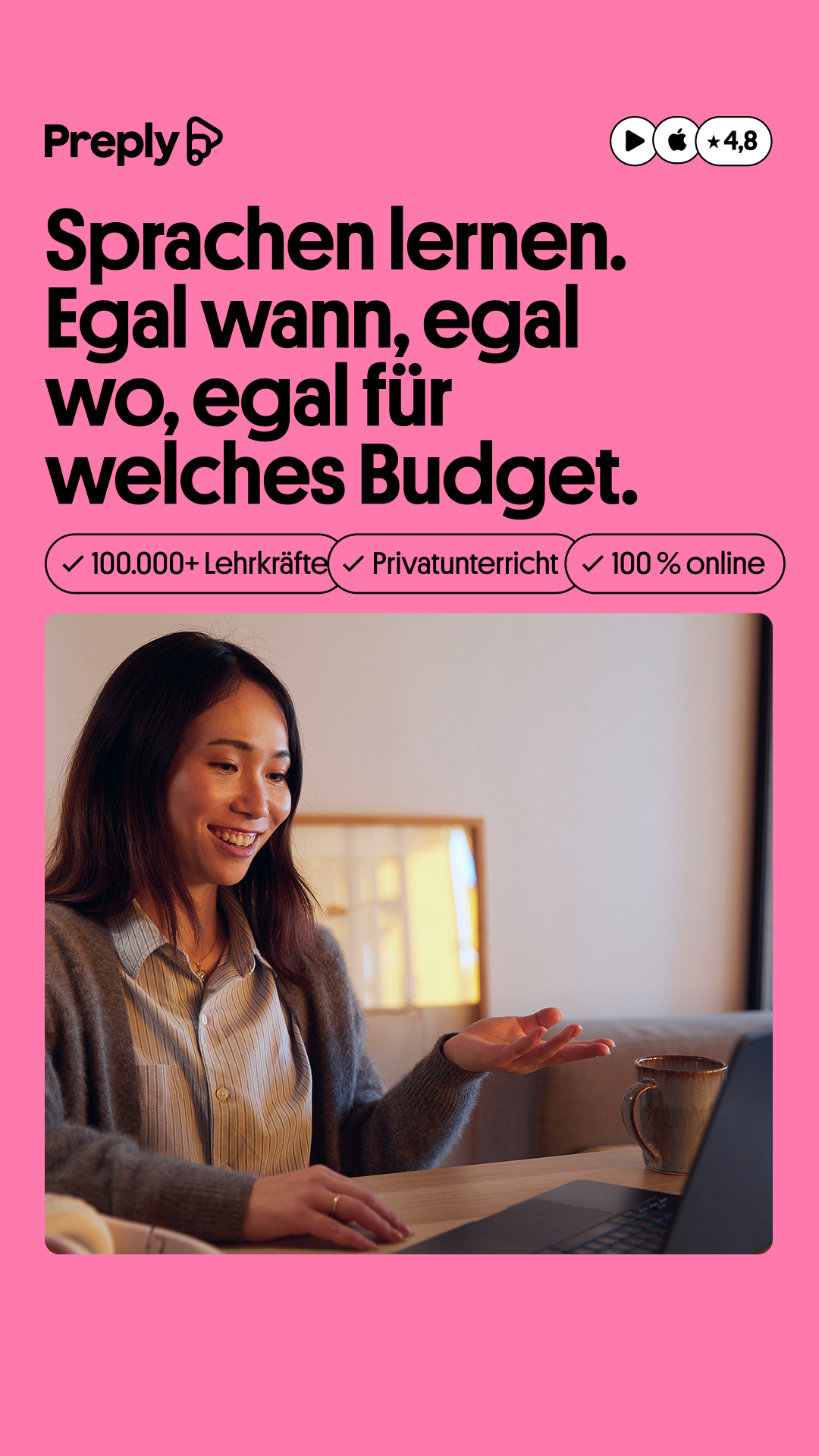 Preply Facebook ad