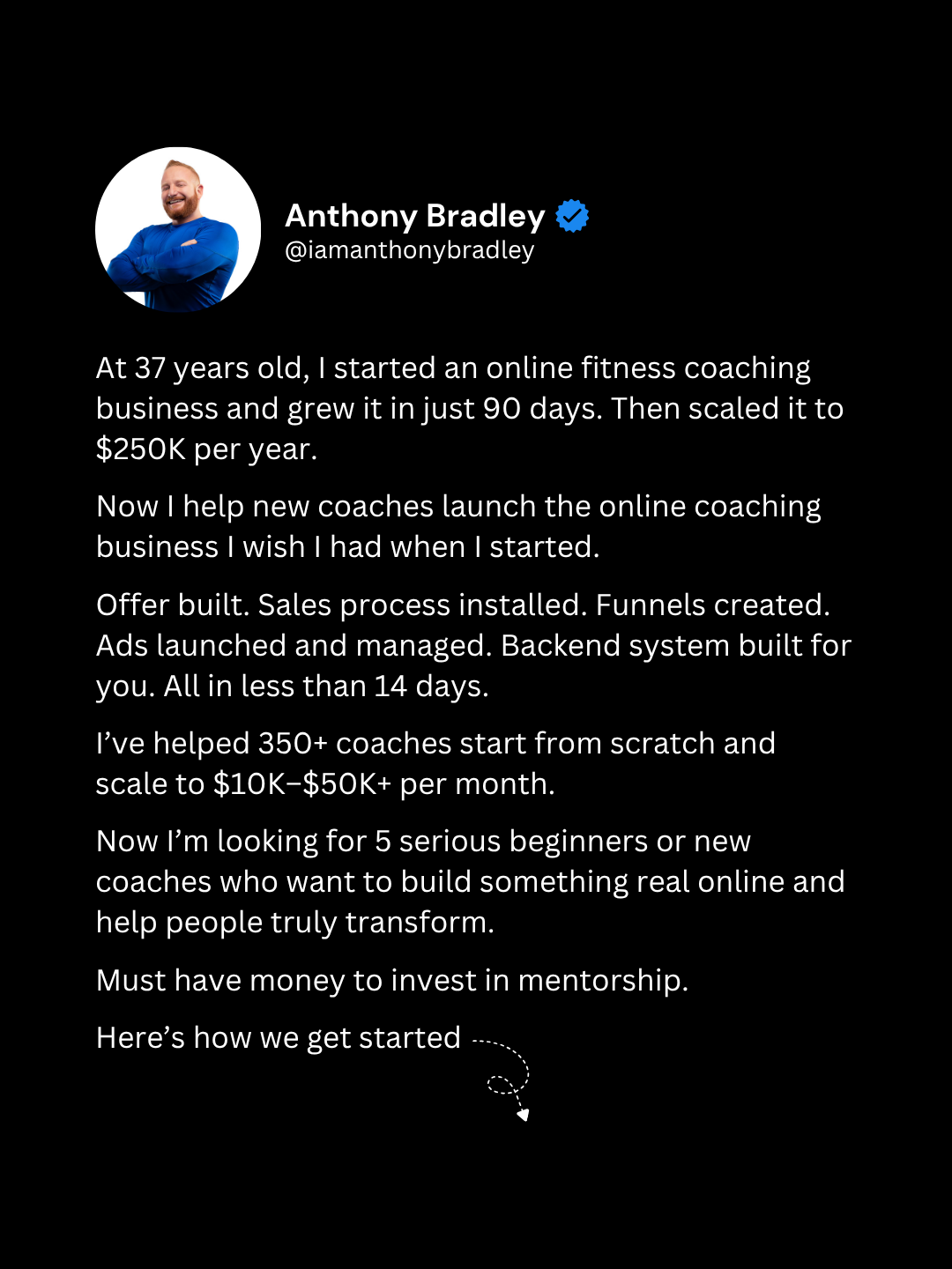 Anthony J Bradley Facebook ad