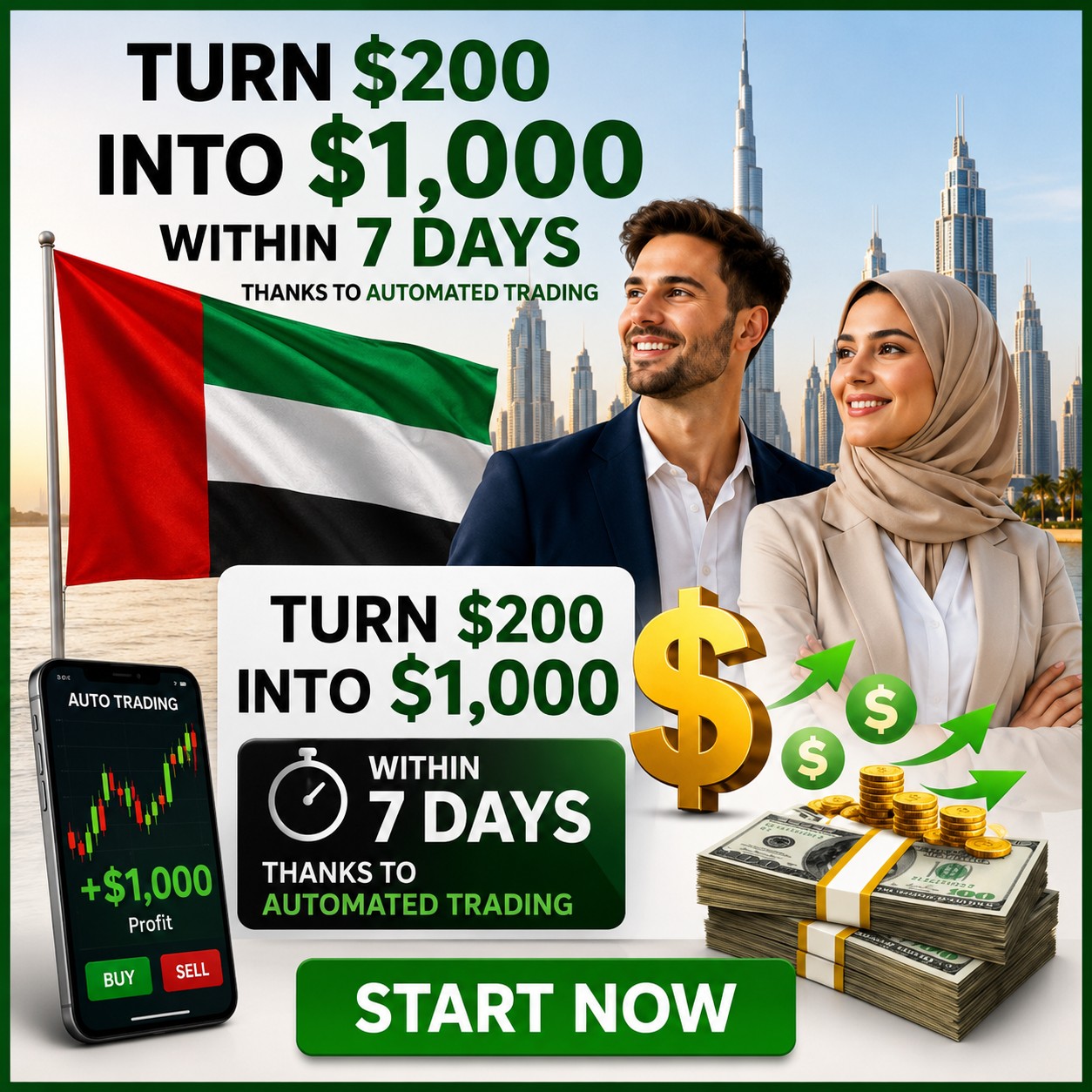 Dubai Investing Facebook ad from Jun 18, 2026