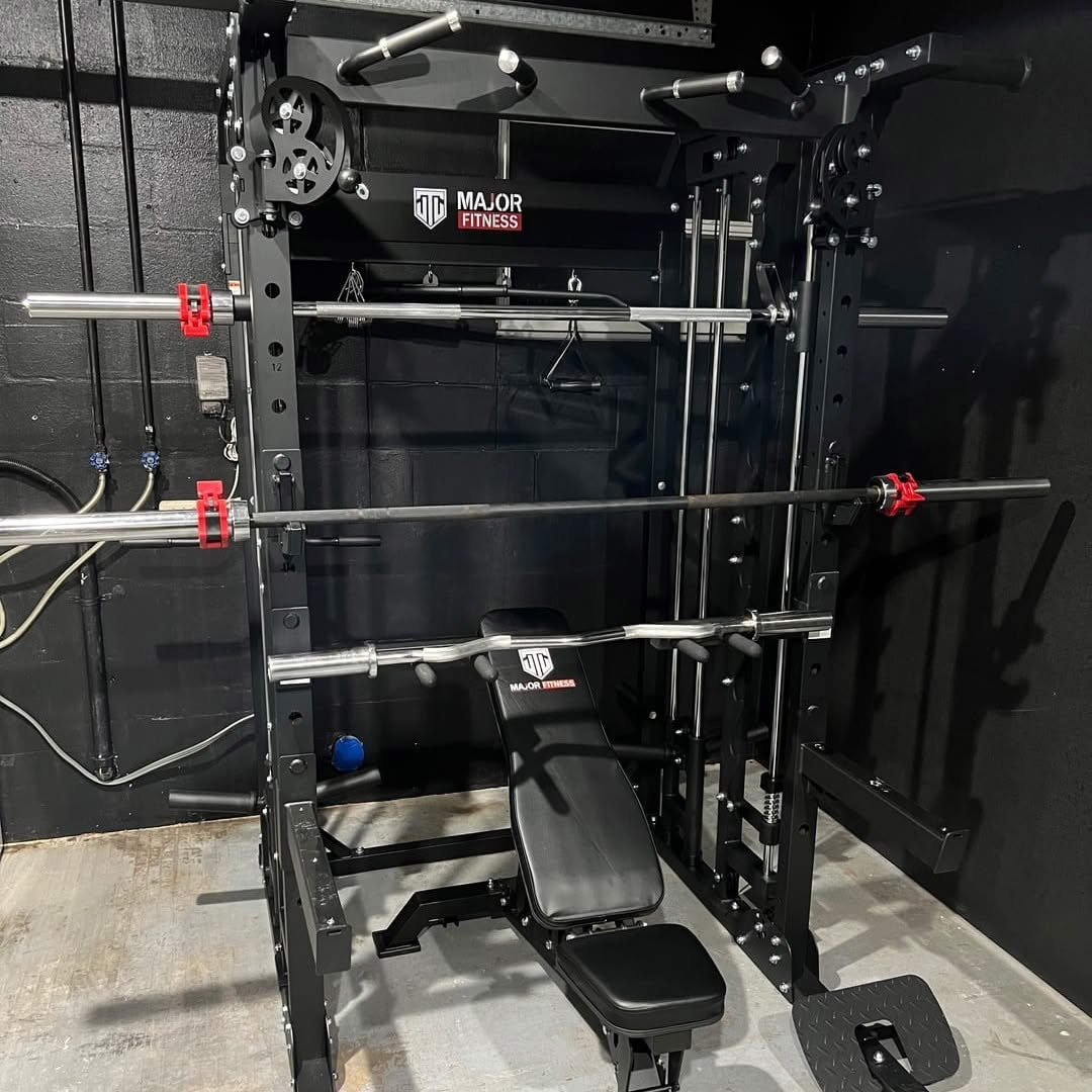 Major Fitness Australia Facebook ad: one machine = smith machine + power rack