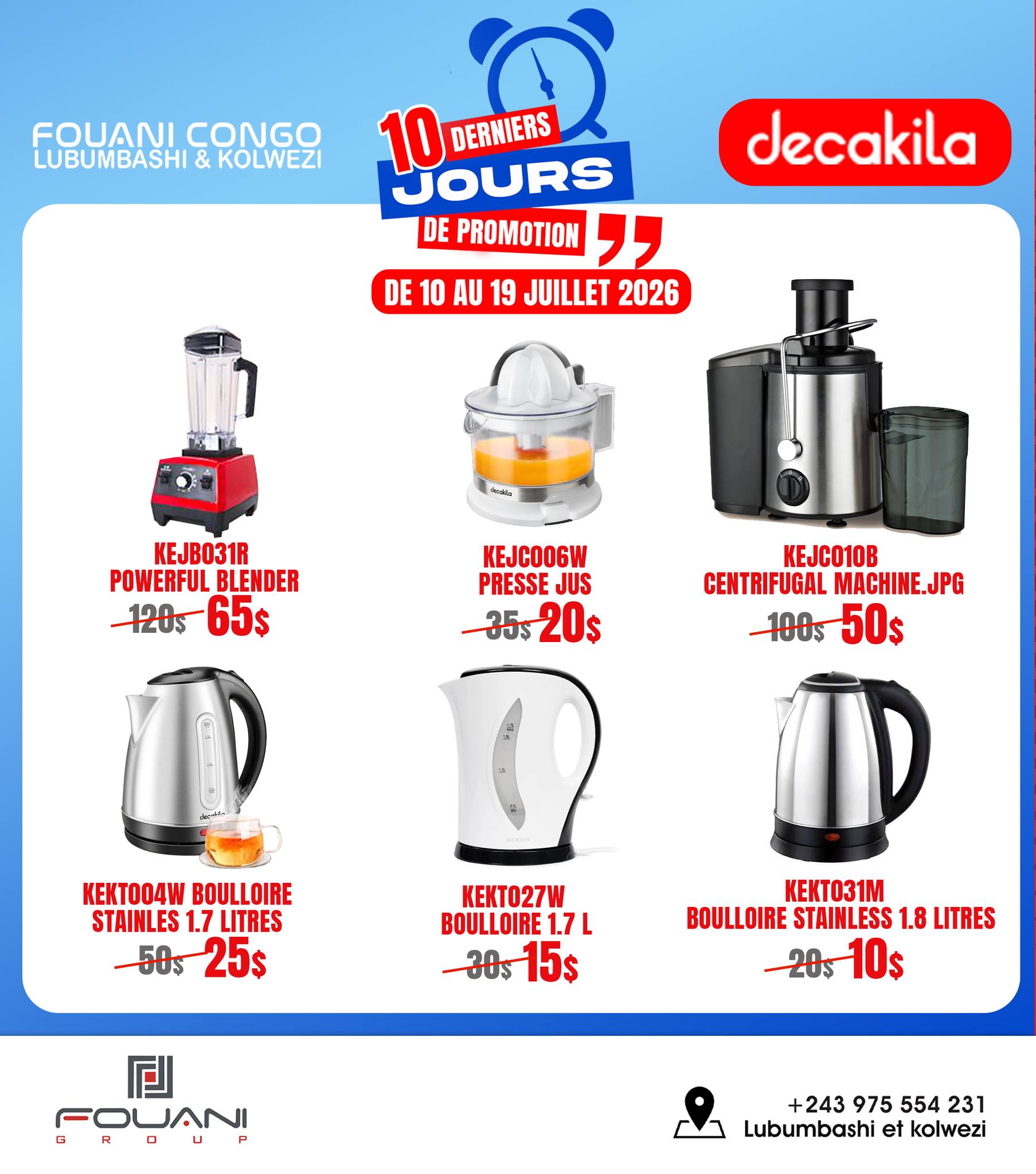 Fouani Lubumbashi Facebook ad